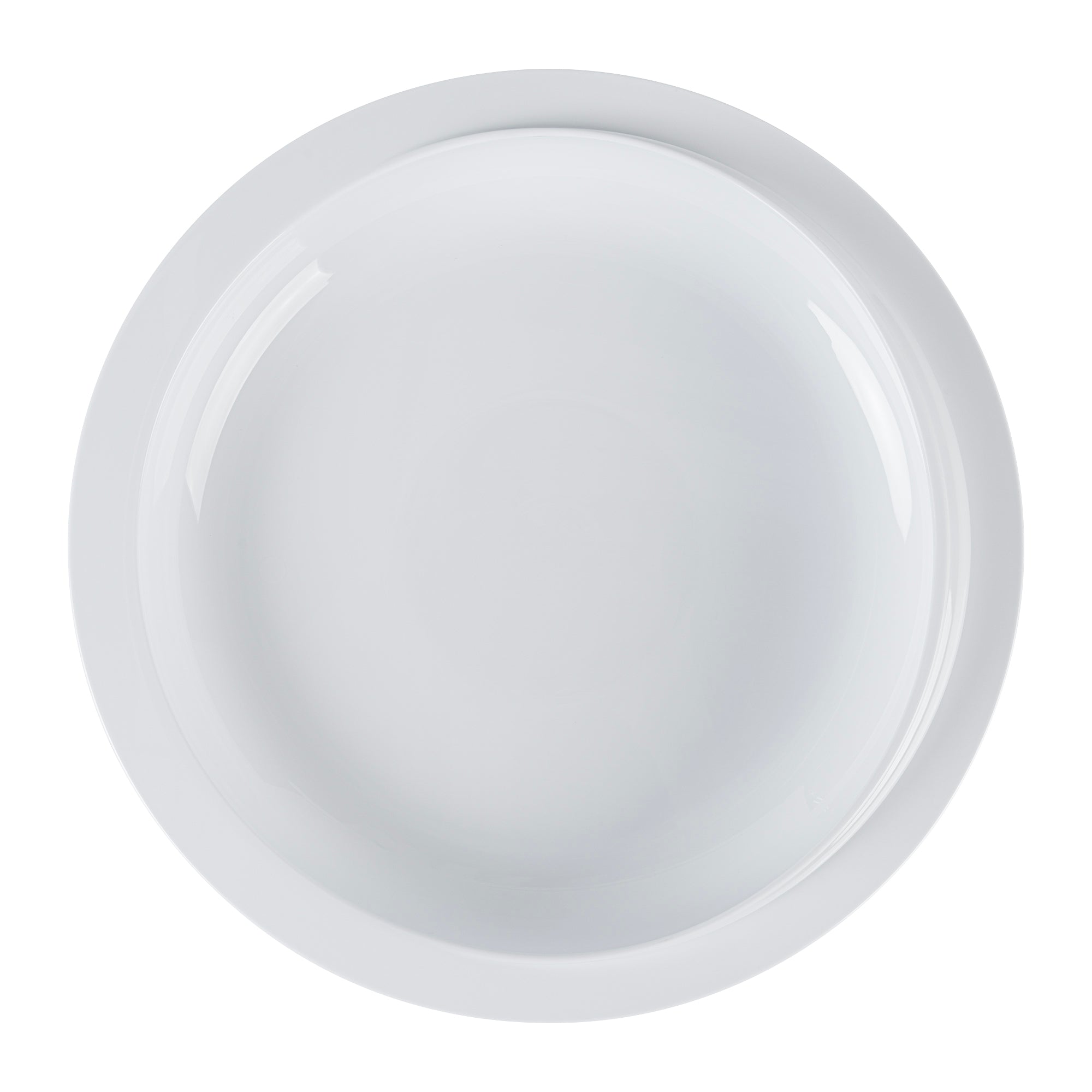 Adapt Tek Round White Plastic Scoop Plate - Spillproof Suction Base Bowl (9x9x2.25 Inches) - Perfect for Baby Feeding, Pet Food & Snack Serving - 1 Count Box