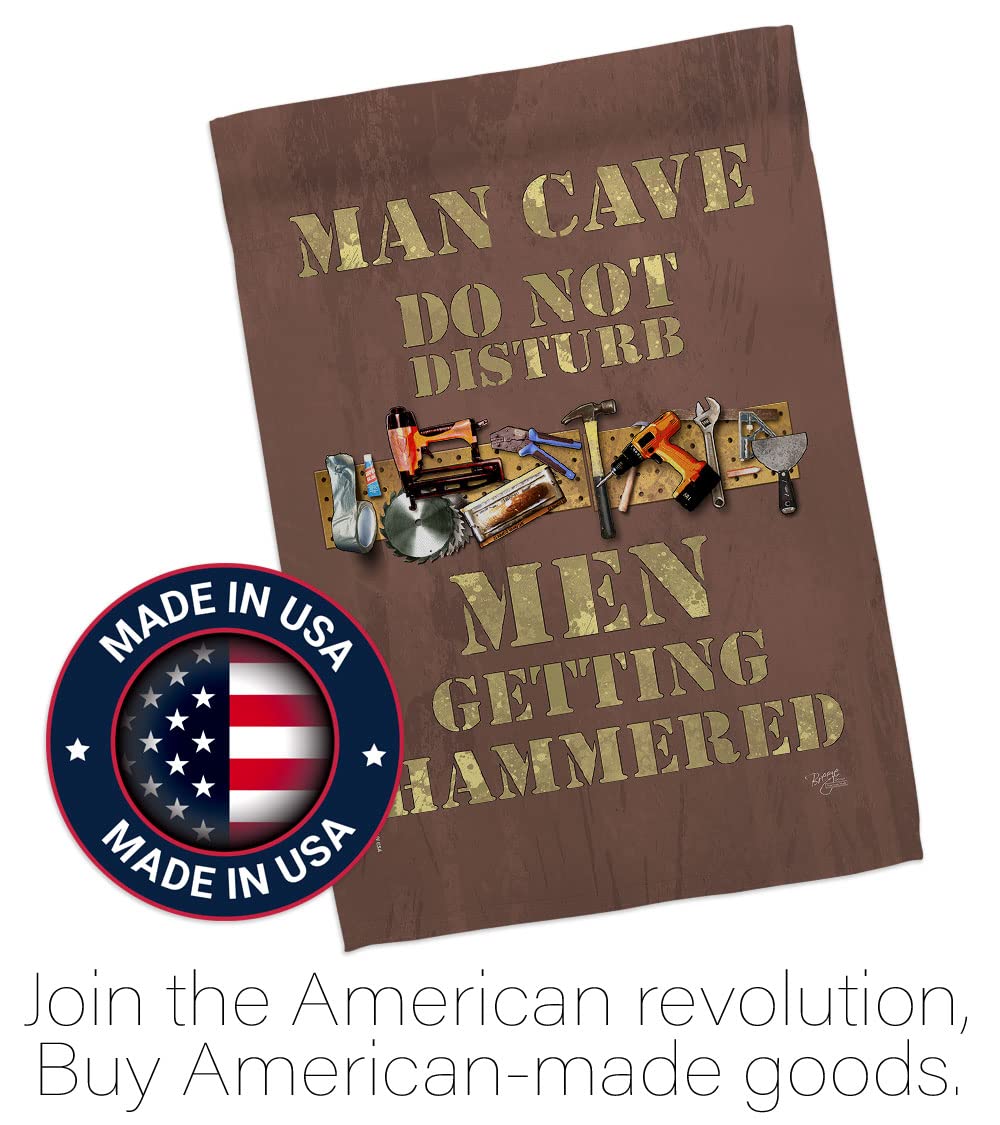 Man Cave Garden Flag Set - Double-Sided Inspirational Yard Decor for Outdoor & Home Use