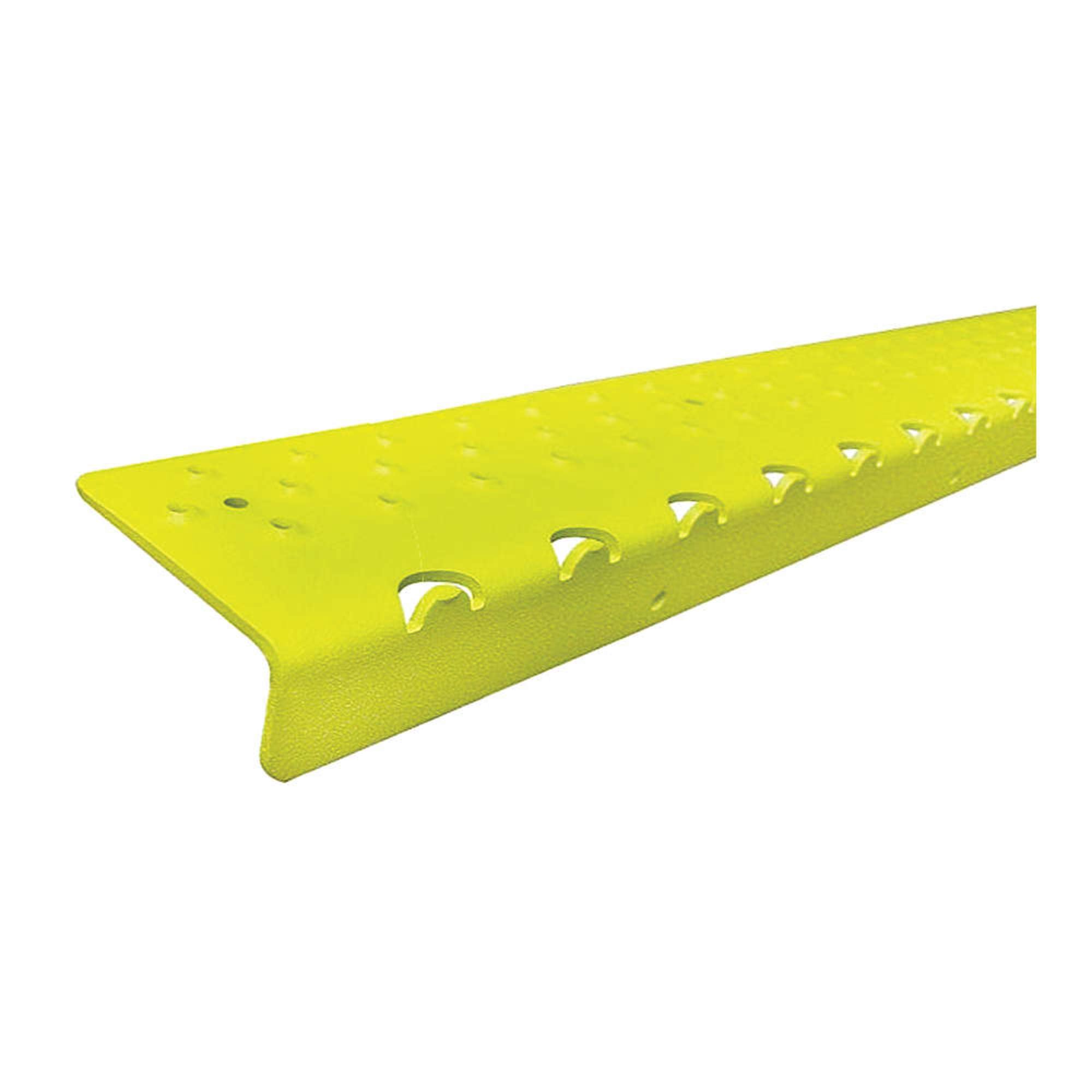 48 Inch Yellow Aluminum Stair Nosing - Non-Slip Safety Tread for Indoor/Outdoor Stairs, Steps, and Landings