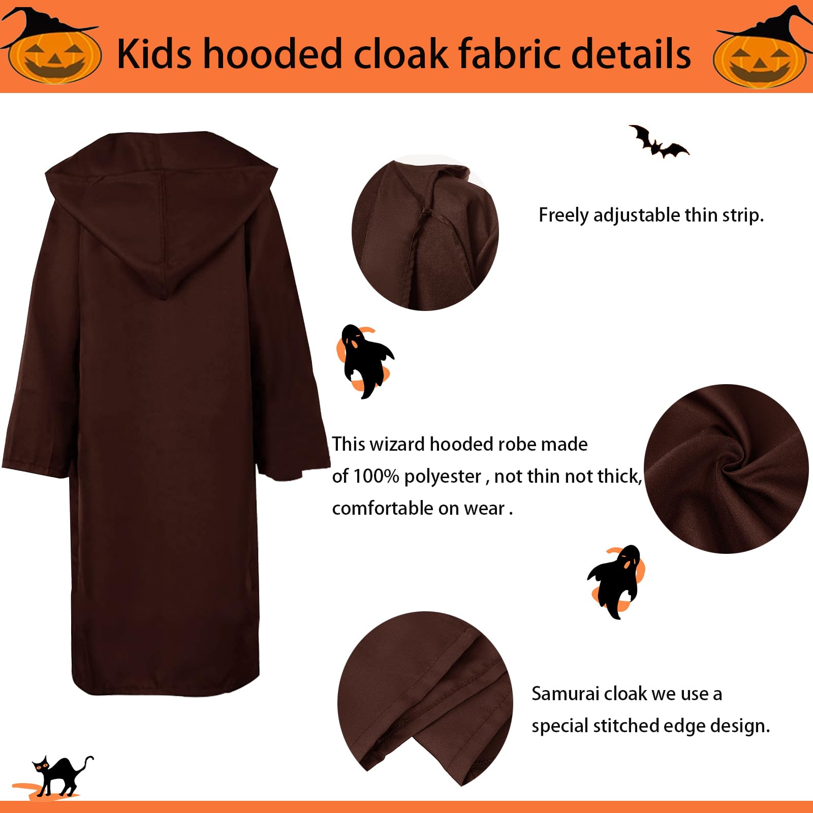 Maklulu Men's Hooded Tunic Robe - Medieval Knight Cosplay Costume for Halloween, Renaissance Fair & LARP | Cool Fancy Cloak & Cape for Theatrical Performances