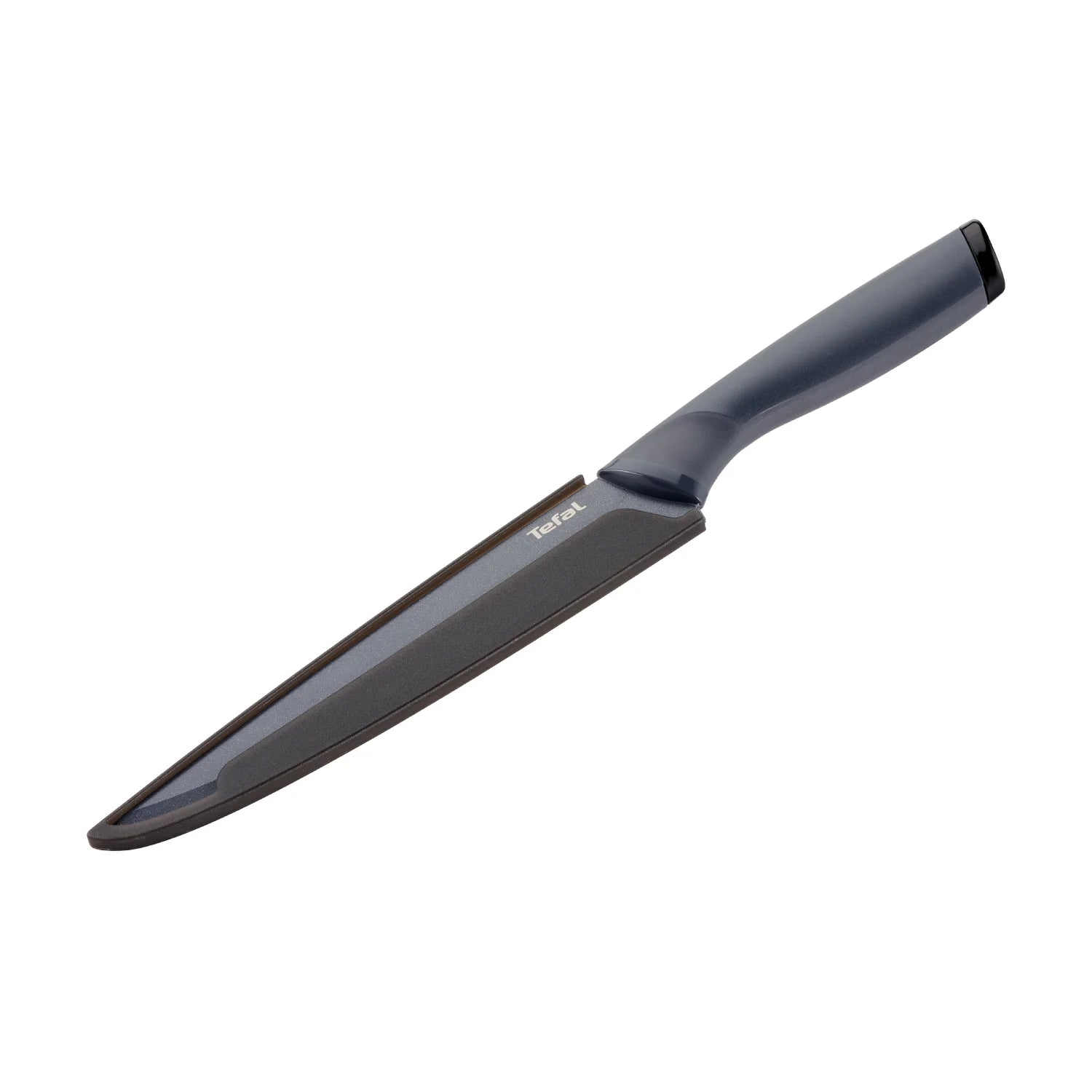 Tefal Fresh Kitchen 20cm Non-Stick Stainless Steel Slicing Knife - K1221205 | Professional Chef Knife for Meat, Vegetables & Fruits | Perfect for Home Cooking & Restaurant Use