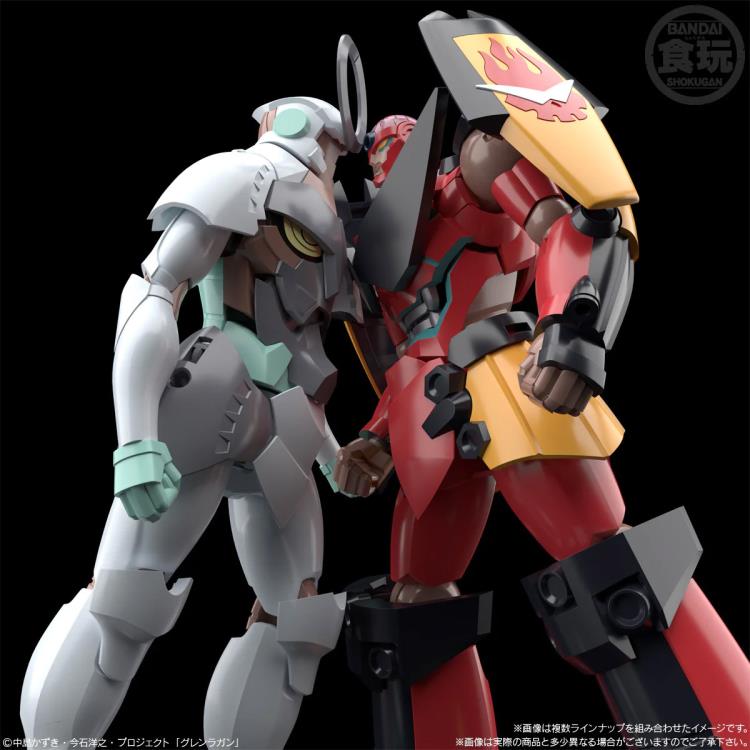 Bandai SMP Shokugan Modeling Project Gurren Lagann & Enki Action Figure Model Kit - Anime Robot Building Set for Collectors & Display
