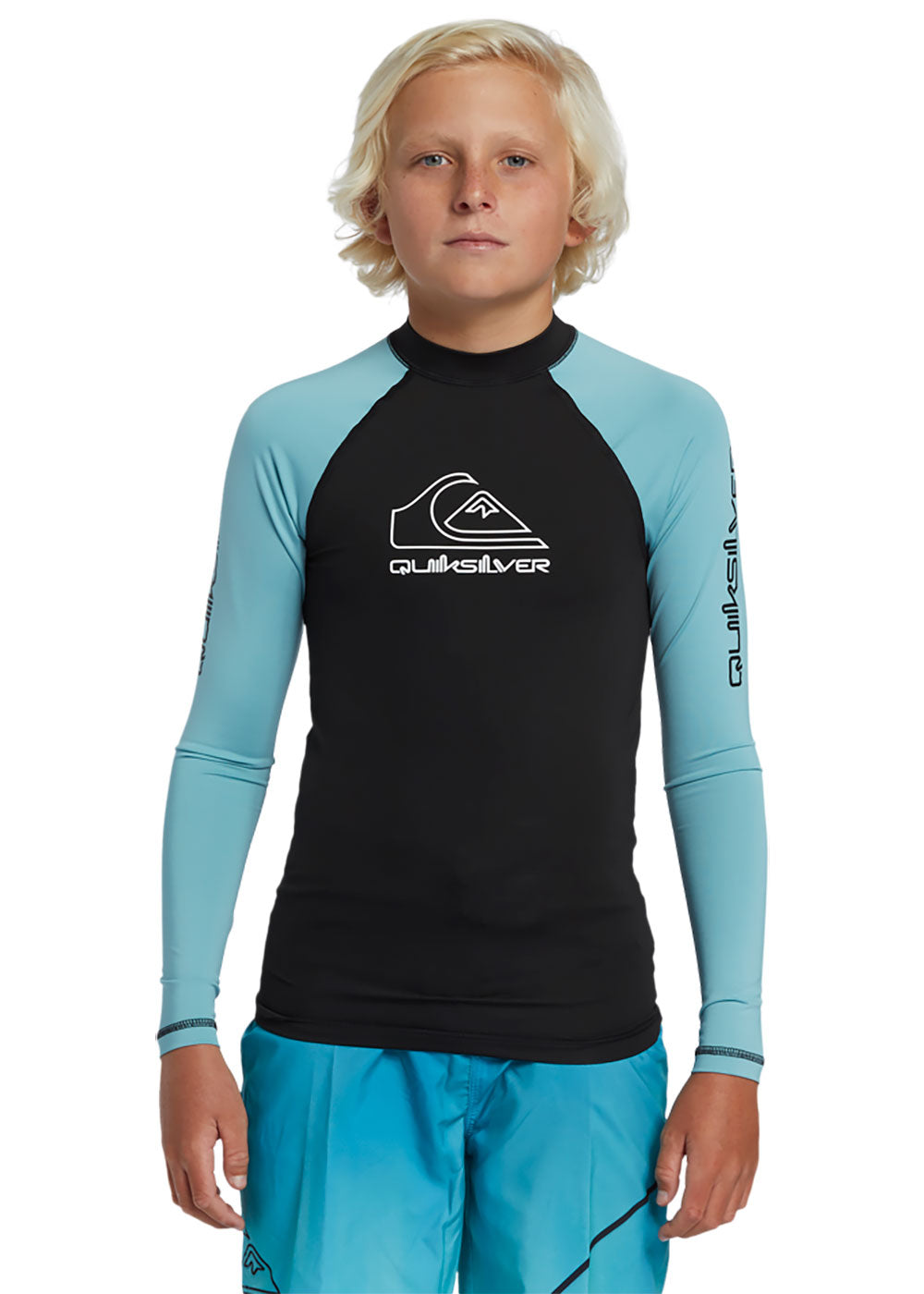 Quiksilver Youth Long Sleeve Rash Guard - UPF 50+ Sun Protection for Kids - Perfect for Surfing, Swimming & Outdoor Activities