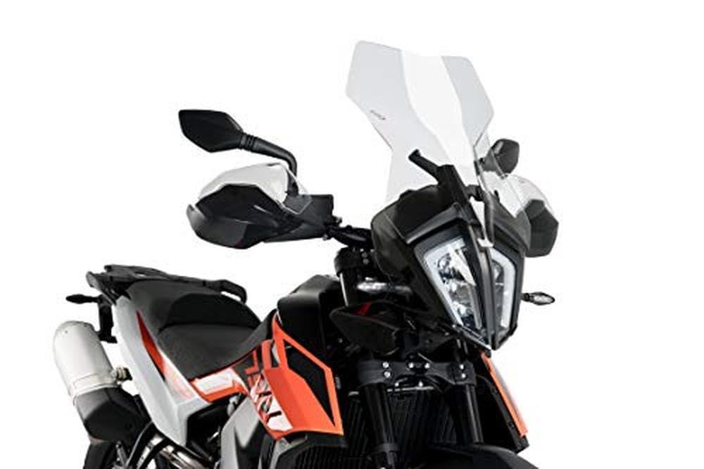 Puig Touring Windshield Screen for KTM 790 Adventure (2019-2020) - Clear - Motorcycle Windshield for Adventure Touring & Long-Distance Riding