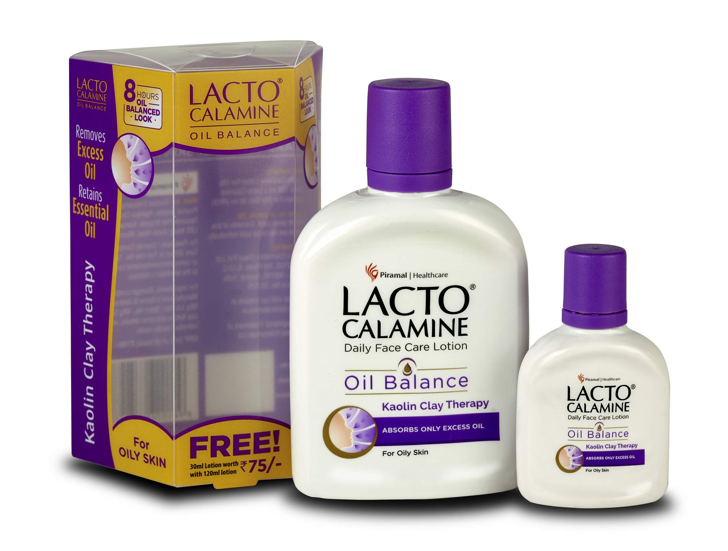 Lacto Calamine Oil Balance Face Lotion 120ml - Oil Control & Moisturizing for Oily & Combination Skin | Free 30ml Oily Skin Lotion | Perfect for Daily Skincare Routine & Acne-Prone Skin