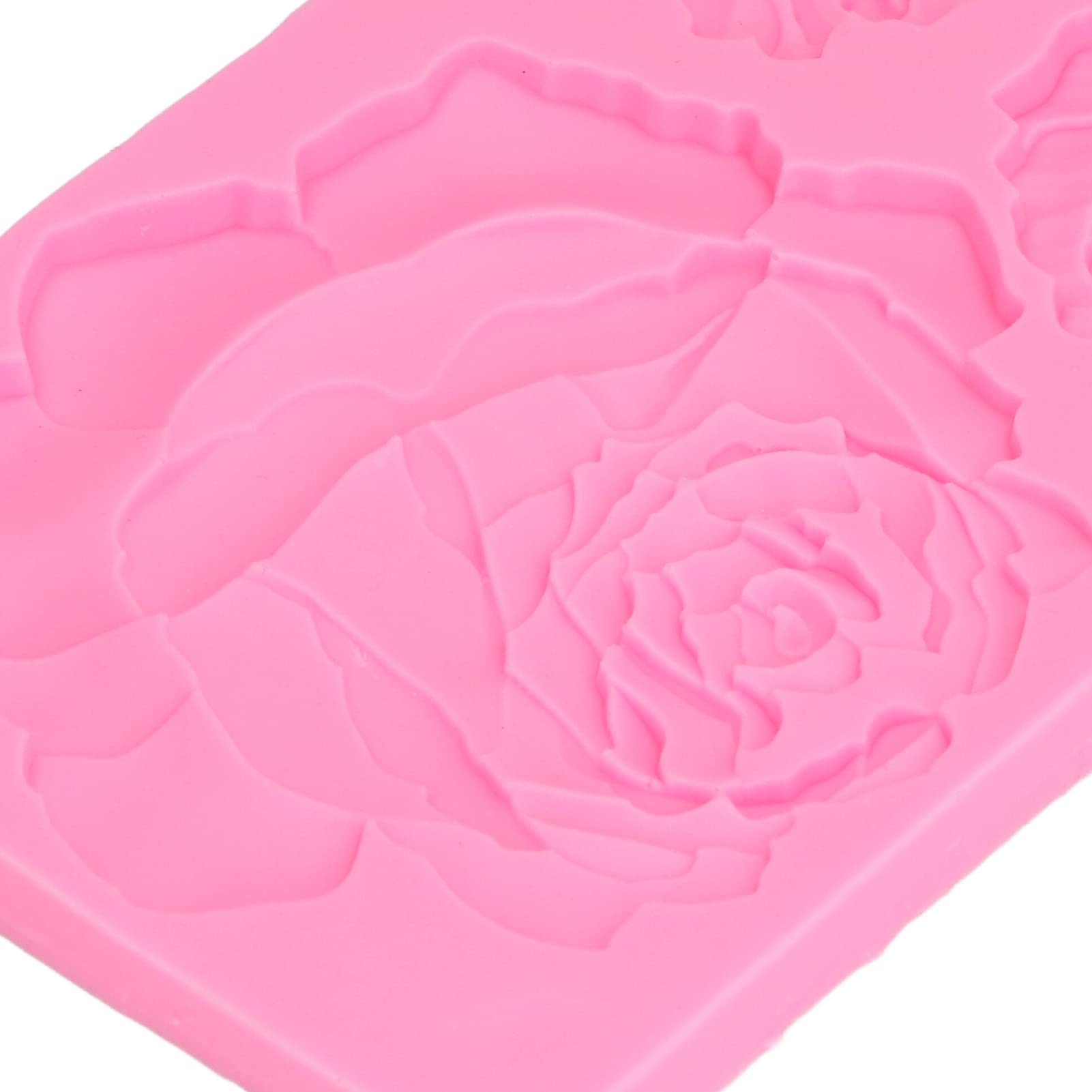 FIYO Silicone Mold Making Kit for Resin, Chocolate, Soap - DIY Home & Kitchen Craft Supplies - Flower Silicone Molds (Pink, 1-Pack) - Perfect for Cake Decorating, Candle Making & DIY Gifts