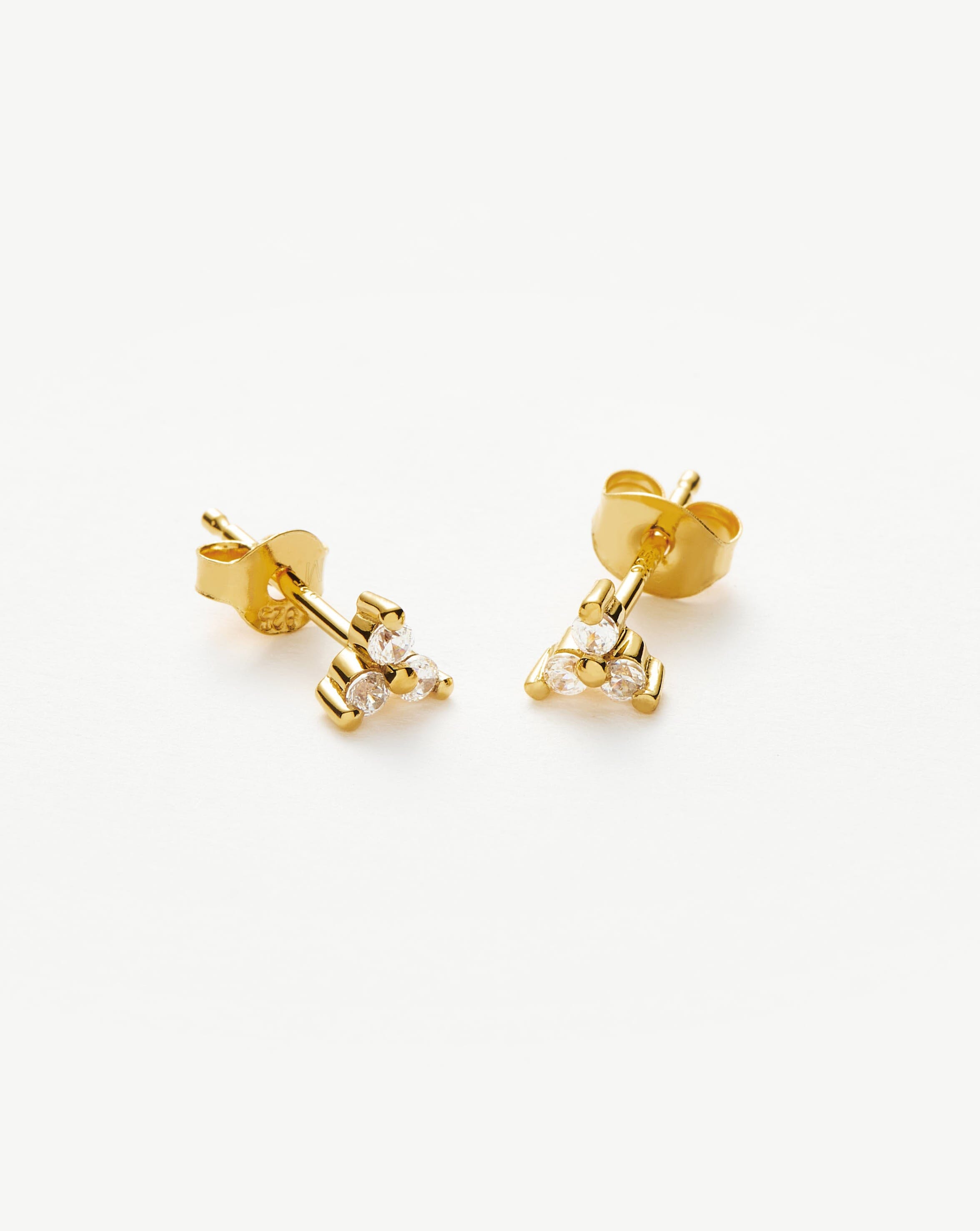 Trinal Stud Earrings for Women - Minimalist Gold Plated Earrings for Daily Wear | Perfect for Work, Parties & Casual Outfits