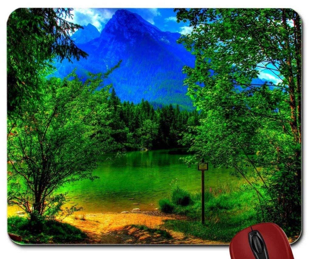 Premium Mouse Pad with Beautiful River Sunset Design - Non-Slip Computer Mousepad for Gaming, Office & Home Workspace