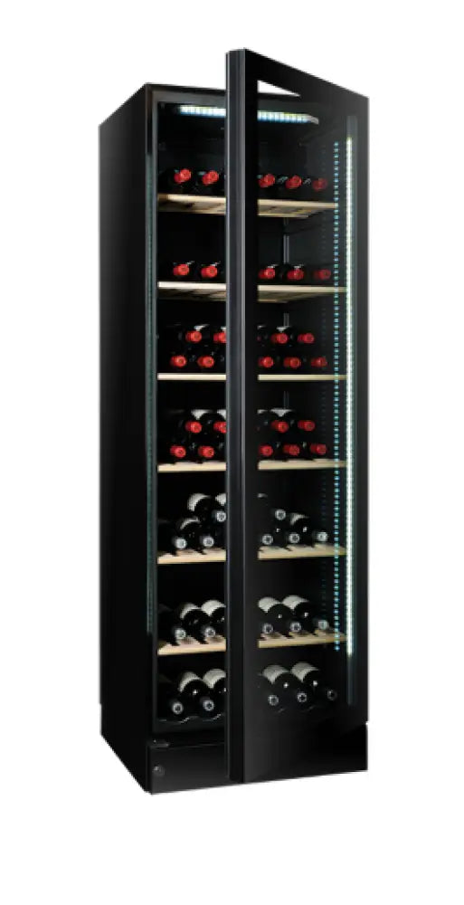 Vintec V190SG2E BKRH 198 Bottle Dual Temperature or Single Zone Wine Cooler - Right Hinge - Perfect for Home Bars, Restaurants, and Wine Cellars
