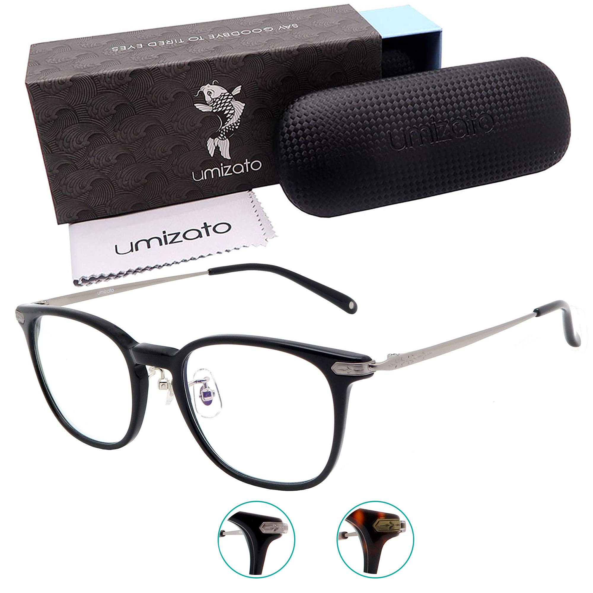 Umizato Blue Light Blocking Glasses - Vintage Style for Men & Women - Gaming & Computer Use