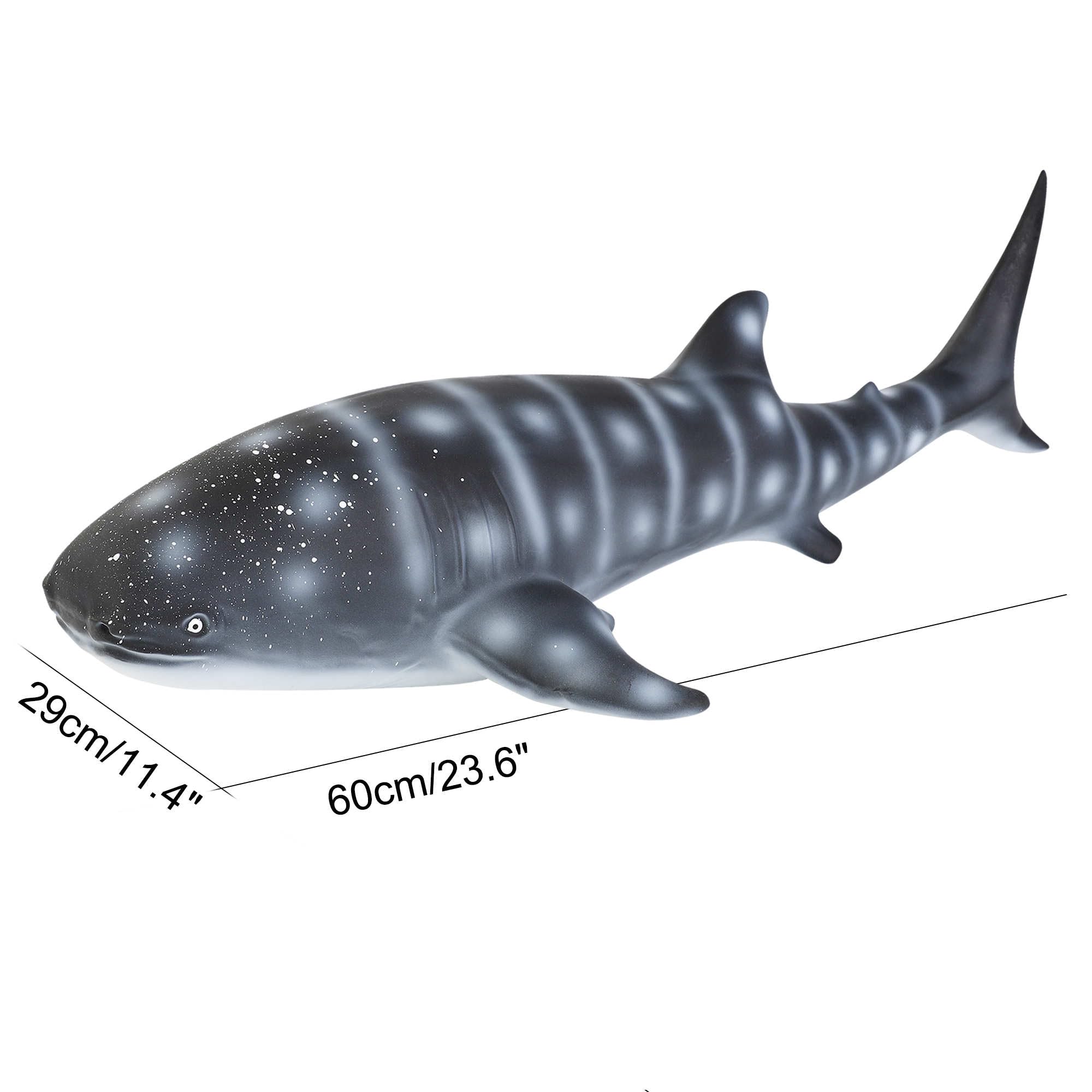 23-Inch Inflatable Shark Pool Float - Giant Realistic Swimming Shark Toy for Kids Ages 3-8 - Perfect for Summer Pool Parties, Beach Vacations & Backyard Water Play