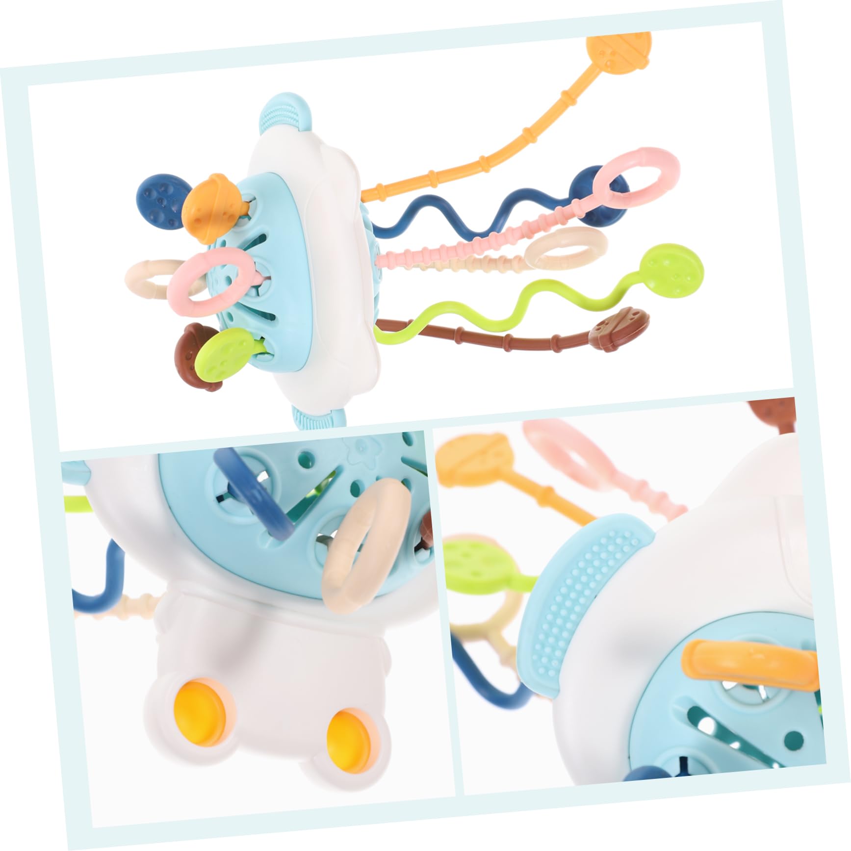HEMOTON Drawstring Sensory Bath Toys - Educational & Calming Cartoon Toys for Kids - Perfect for Bathtime Fun, Stress Relief & Early Learning