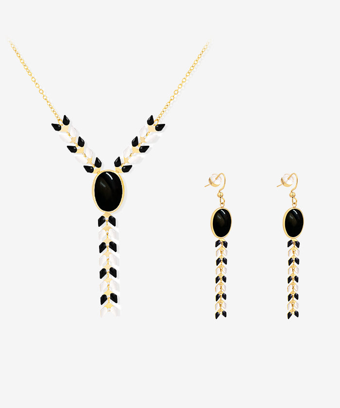 Wrangler Demeter’s Orb Necklace and Earrings Set - Sterling Silver Greek Goddess Jewelry for Women - Perfect for Weddings, Date Nights & Special Occasions
