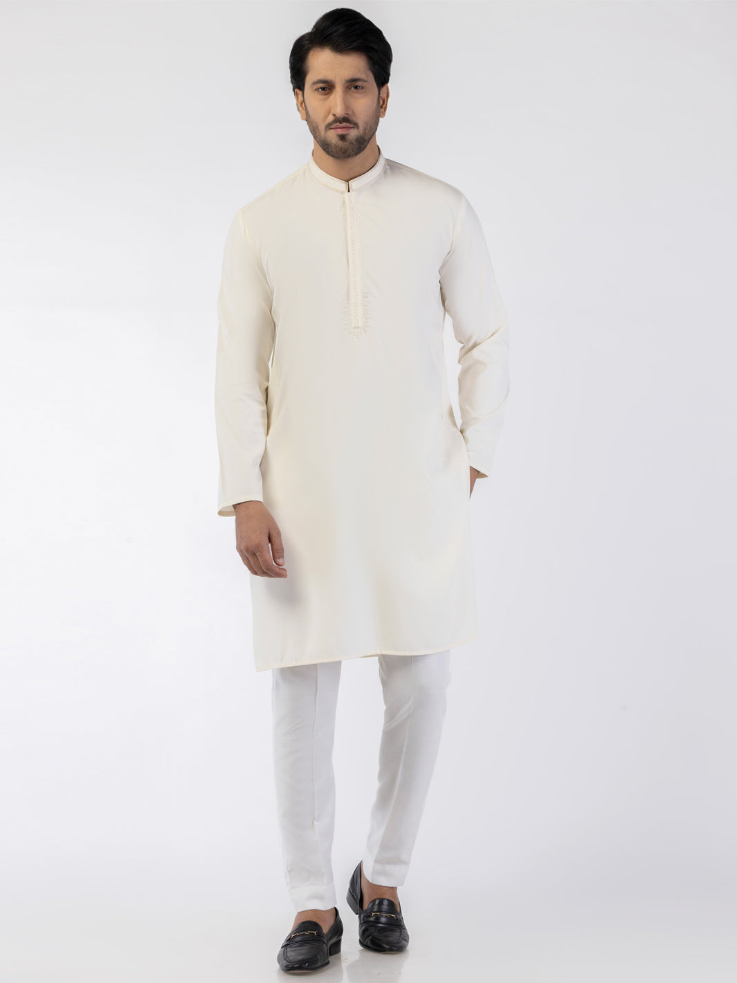 Blended Off White Kurta for Men & Women | Stylish Traditional Indian Tunic | Perfect for Festivals, Weddings & Casual Wear | Almirah Collection