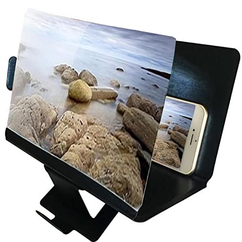JKXWX 3D HD Phone Screen Magnifier - Universal Smartphone Screen Amplifier Stand for Movies, Videos & Gaming | Portable Bracket for iPhone, Samsung & More