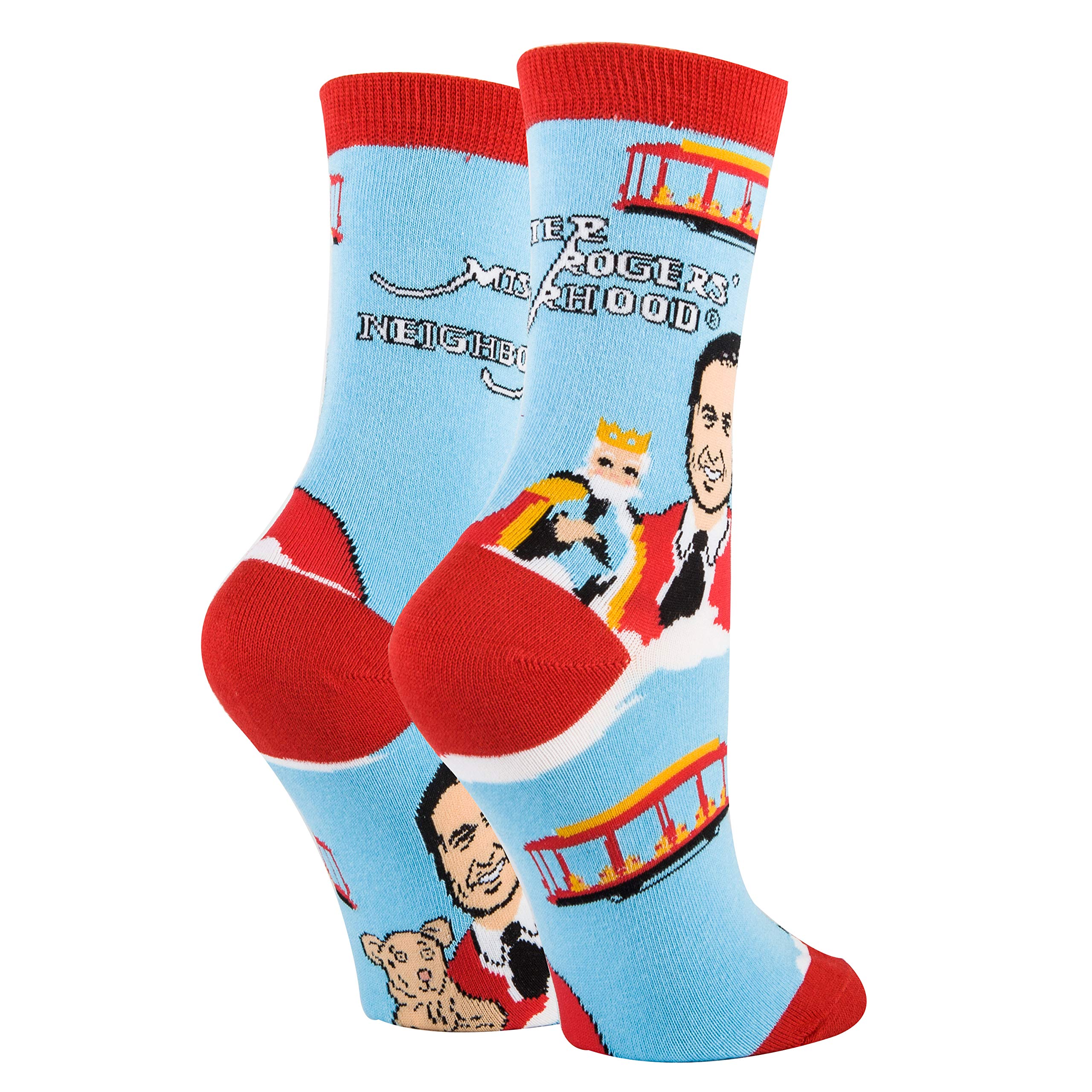 Funny Mister Roger Crew Socks for Women - Novelty Crazy Socks Collection | Cool Gift Idea for Friends, Family & Sock Lovers | Perfect for Casual Wear, Costume Parties & Fun Outfits