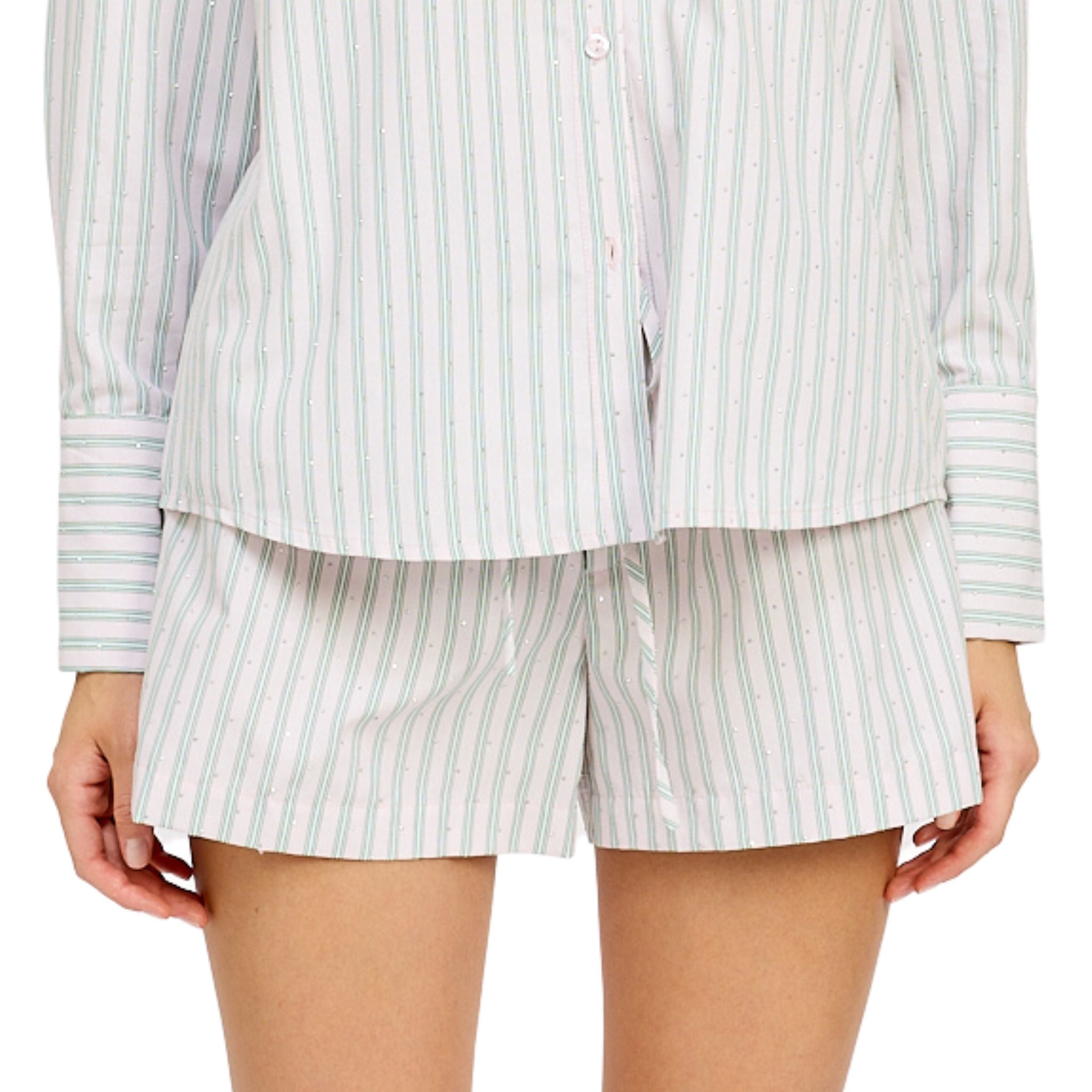 Haisley Women's Striped Mini Shorts - Comfortable Stretch Denim Shorts for Summer, Casual Outfits & Beach Vacations | Perfect for Outings, Parties & Travel