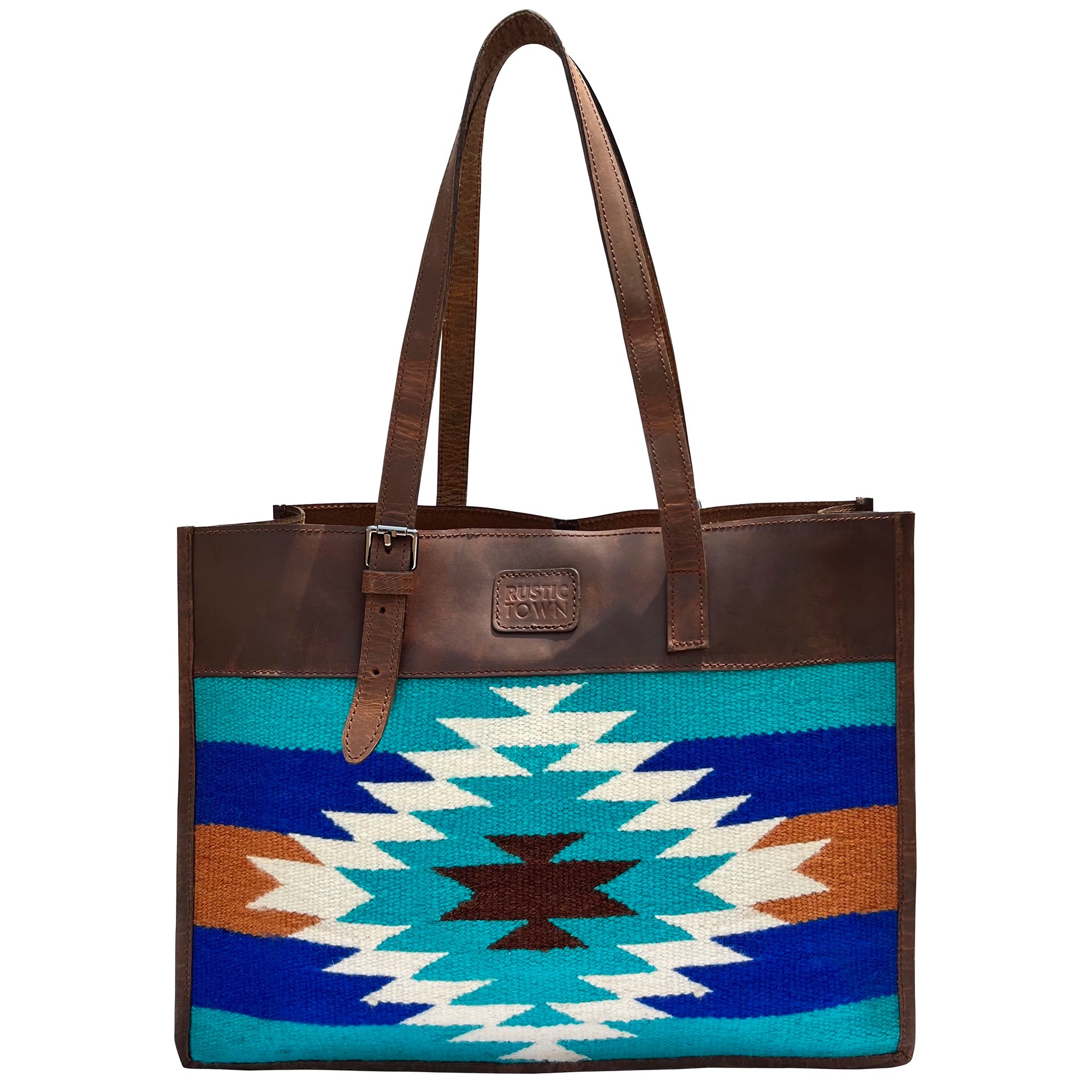 Stylish Leather Tote Bag for Women - Aztec Western Design Handbag - Perfect for Work, Travel & Everyday Use