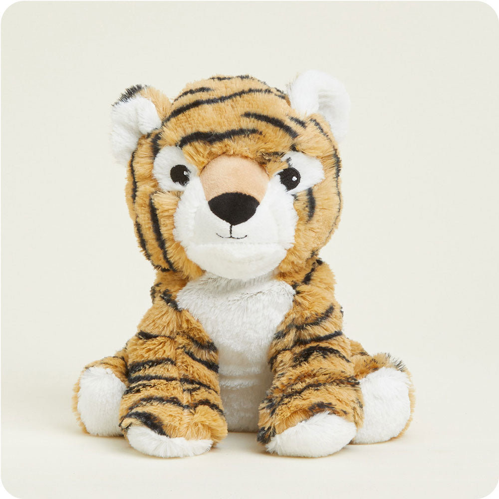 Weighted Heated Tiger Stuffed Animal - Warmies Plush Toy for Stress Relief & Comfort | Perfect for Anxiety Relief, Kids' Bedtime, and Cold Weather Warmth