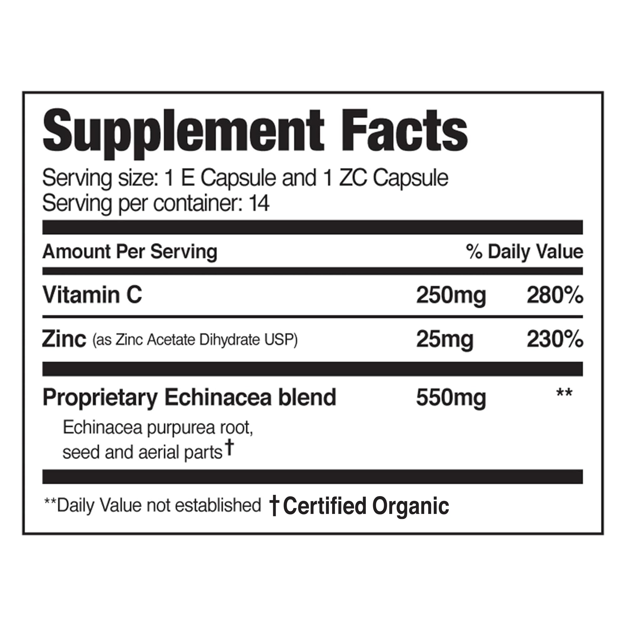 EZC Pak 5-Day Immune Support Booster Supplement with Echinacea, Zinc & Vitamin C - Immune System Boost for Adults - Pack of 6 - Perfect for Travel, Work & Seasonal Wellness