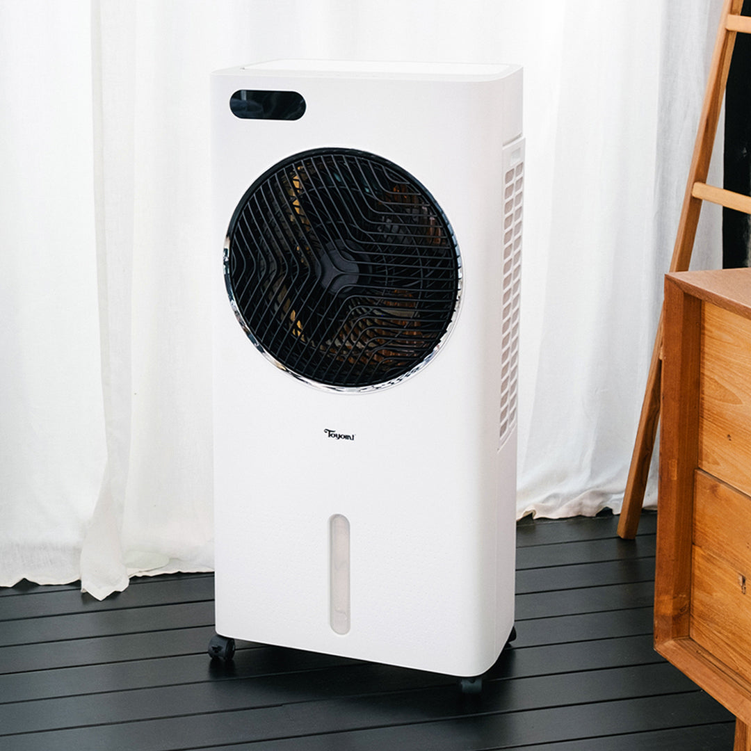 TOYOMI AuraBreeze Portable Air Cooler with 3 Speed Settings - Personal Evaporative Cooling Fan for Home, Office & Outdoor Use - Model AC 8868