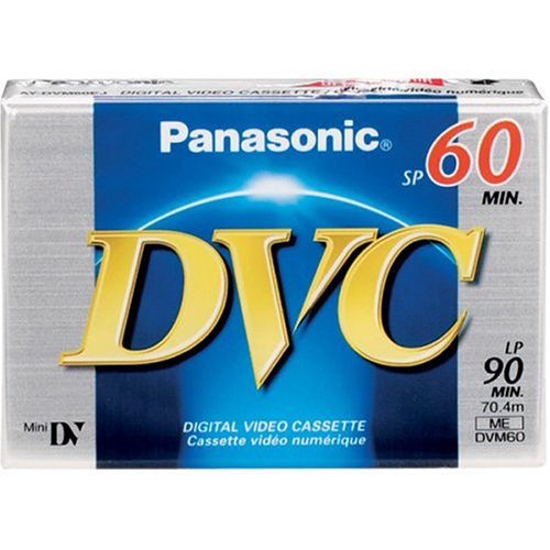 Panasonic DVM 60EJ Mini Digital Video Cassette - High-Quality Mini DV Tape for Camcorders | Perfect for Home Videos, Weddings & Professional Recording