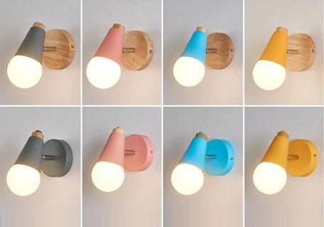Ari Cone Mini Wall Sconce - Modern LED Wall Light Fixture for Bedroom, Living Room & Hallway - Dimmable Plug-in or Hardwired Lighting Decor