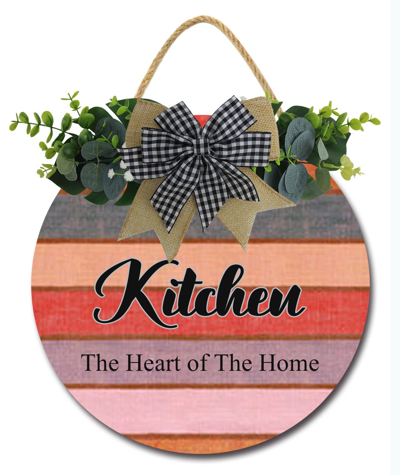 Farmhouse Kitchen Decor Signs - Rustic Wooden Wall Art with Funny Sayings | Heartwarming Home & Kitchen Hanging Decor | Perfect for Farmhouse, Country Style Kitchens & Dining Room Wall Decoration