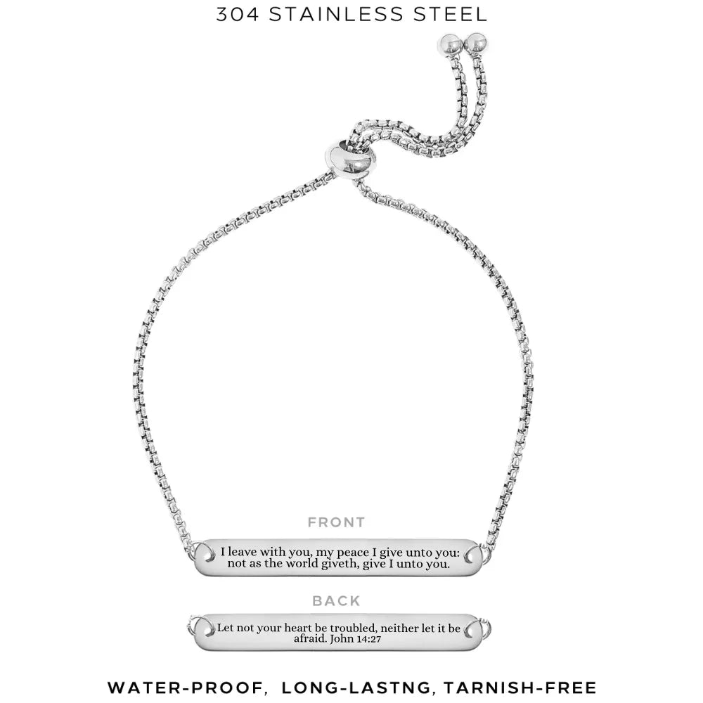 Personalized Engraved Rectangle Bracelet - Custom Name & Message Jewelry Gift for Women - Perfect for Anniversaries, Birthdays & Special Occasions