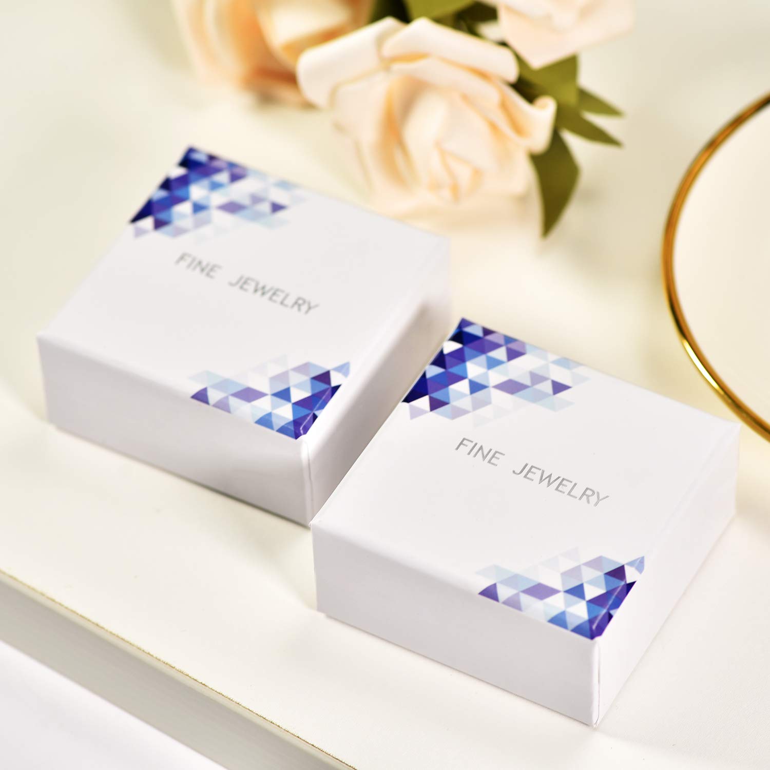 POPKIMI Sterling Silver Stud Earrings for Women - Minimalist Promise Jewelry Set, Perfect Birthday Gift for Her, Anniversary or Valentine's Day Present (Ideal for Everyday Wear, Date Nights & Special Occasions)
