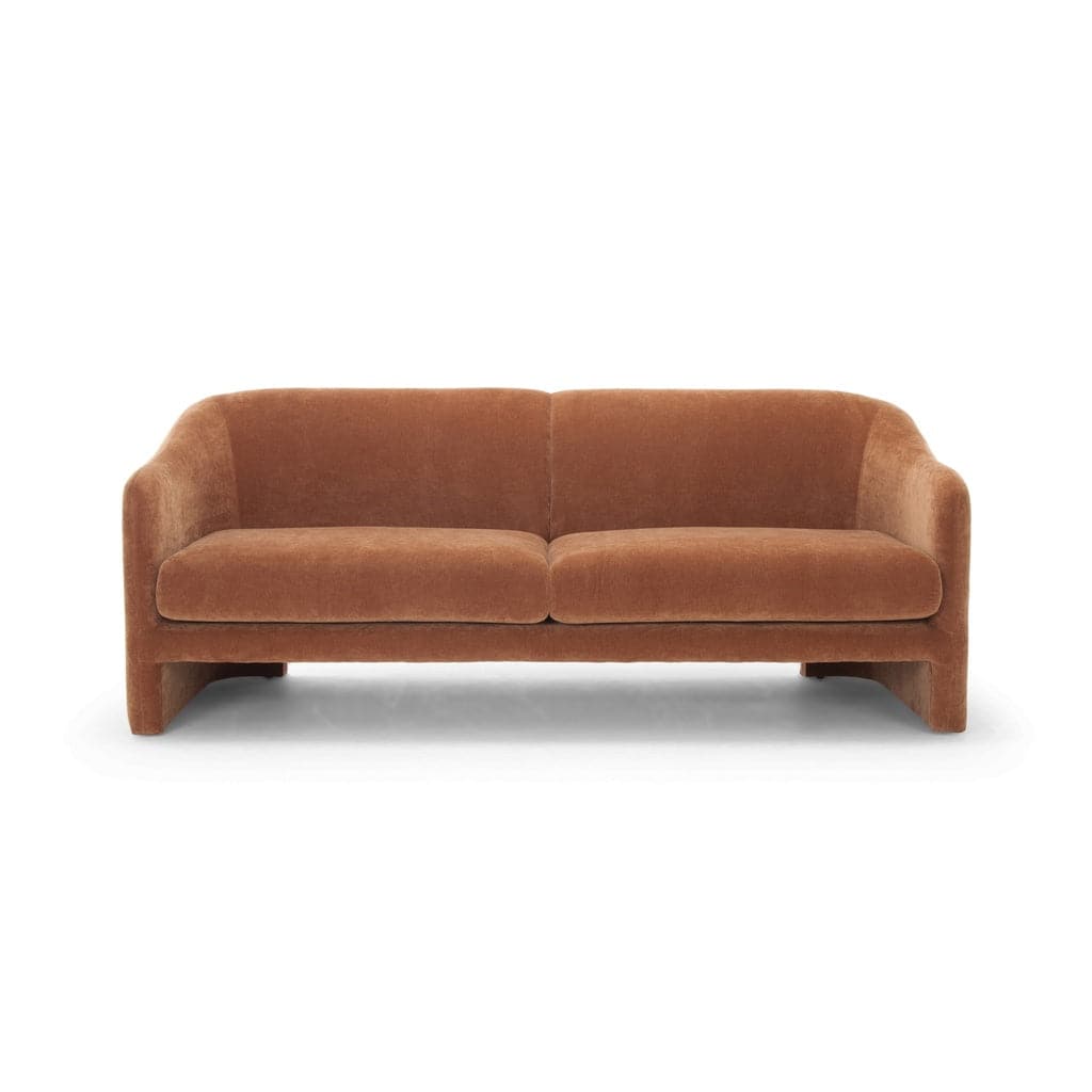 Aksel Modern Sofa - Comfortable 3-Seater Couch for Living Room, Lounge & Office - Stylish Fabric Upholstery with Sturdy Wooden Legs