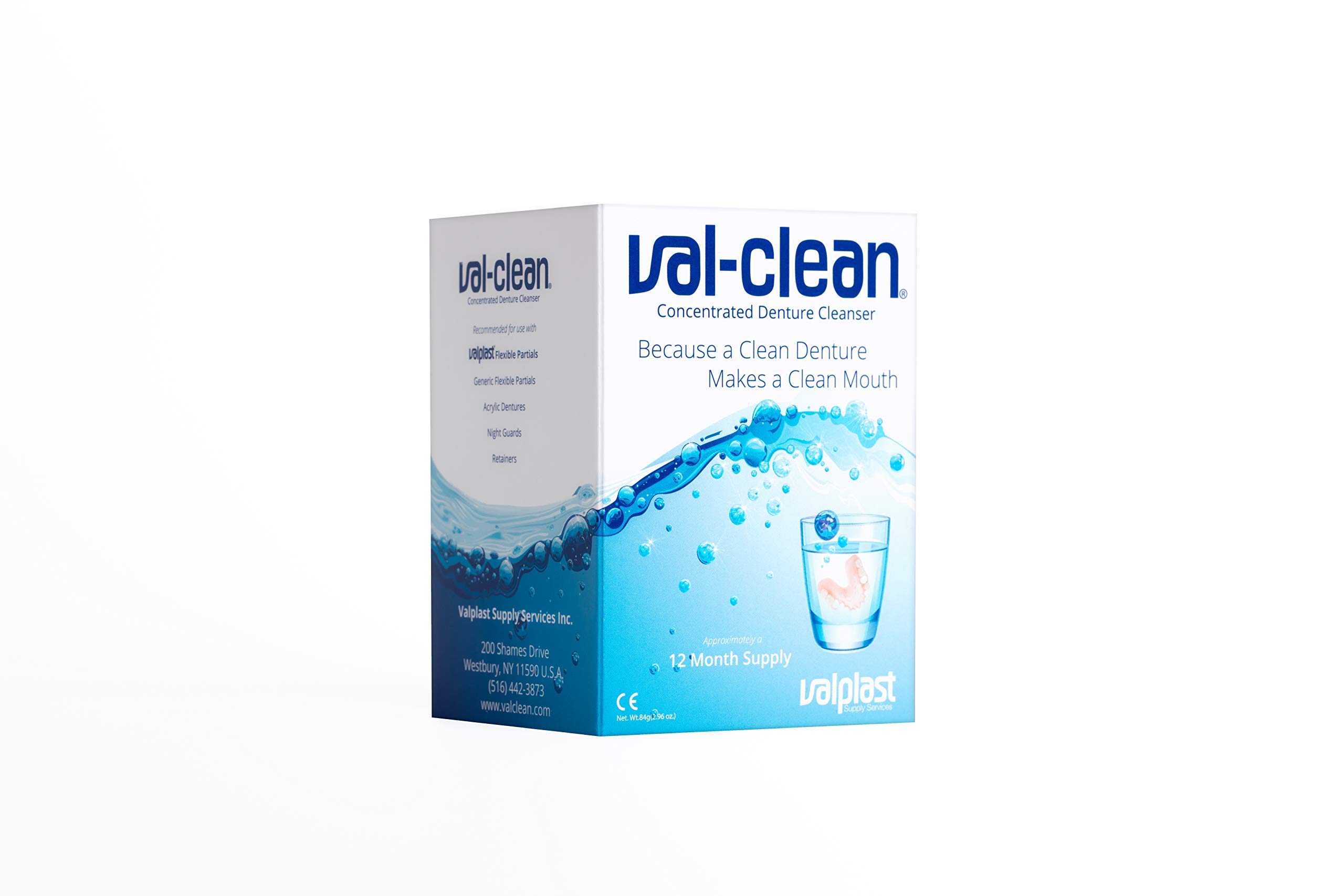 2021 Concentrated Denture Cleaner Tablets - Effervescent Denture Cleaning Tablets for False Teeth, Partial & Full Dentures - Removes Stains, Odors & Bacteria - Safe for Daily Use at Home or Travel