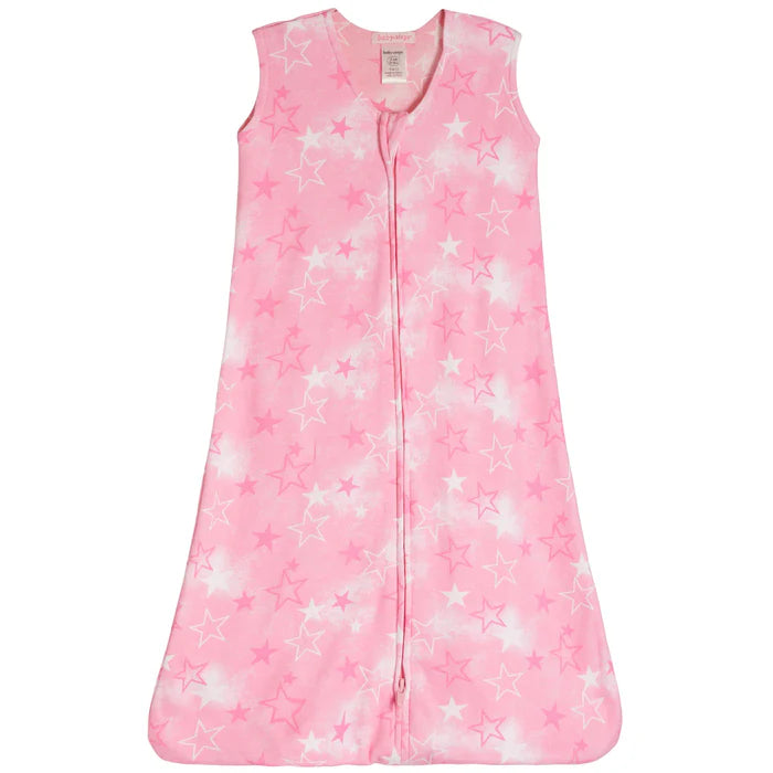 Baby Steps Spray Star Sleep Sack in Pink - Soft & Safe Baby Sleeping Bag for Newborns & Infants - Perfect for Nursery, Bedtime & Travel