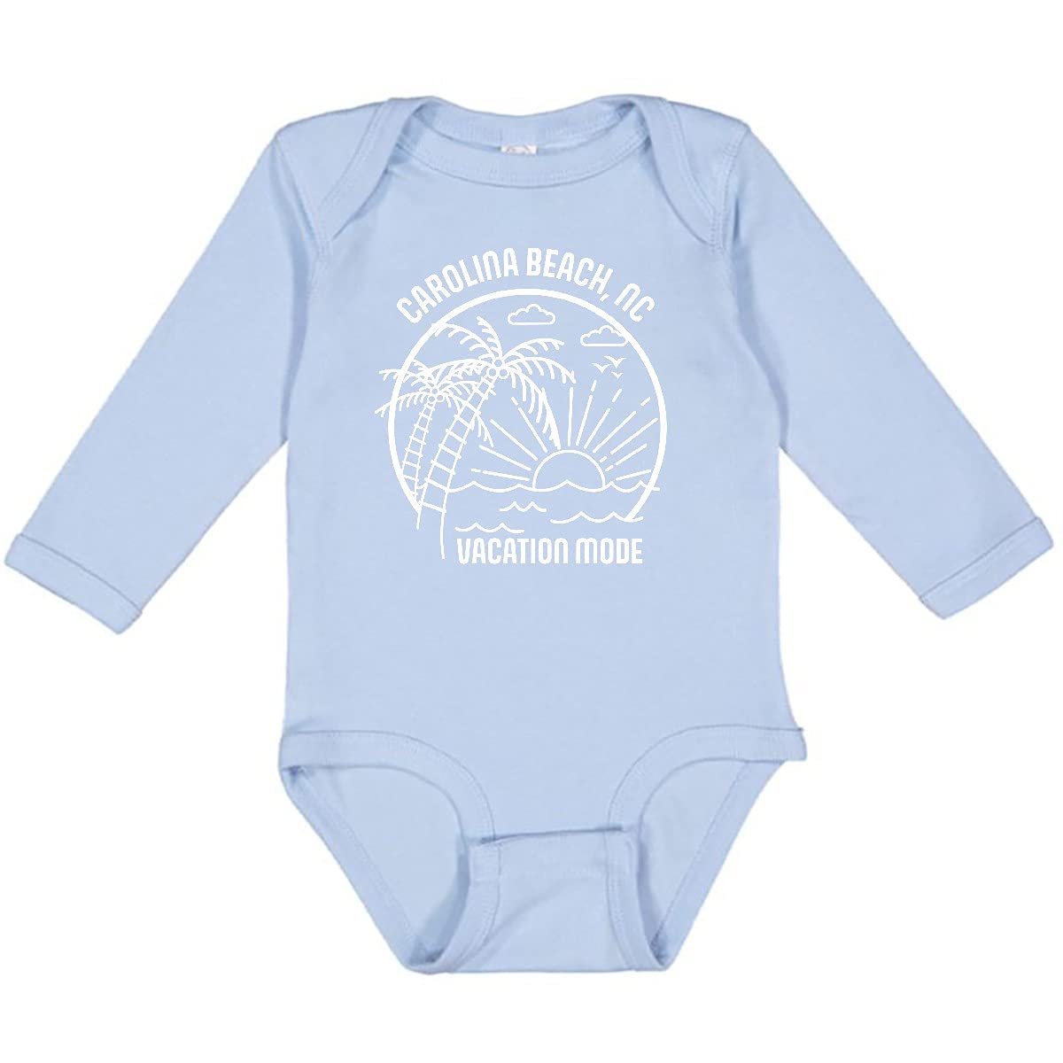 Inktastic Summer Vacation Mode Carolina Beach North Carolina Long Sleeve Creeper - Comfortable & Stylish Beachwear for Women, Perfect for Summer Outings & Coastal Getaways