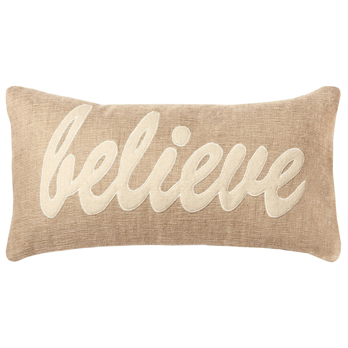 Believe Brown Pillow - Soft & Comfortable Throw Pillow for Couch, Bed, Sofa - Perfect for Living Room, Bedroom Decor