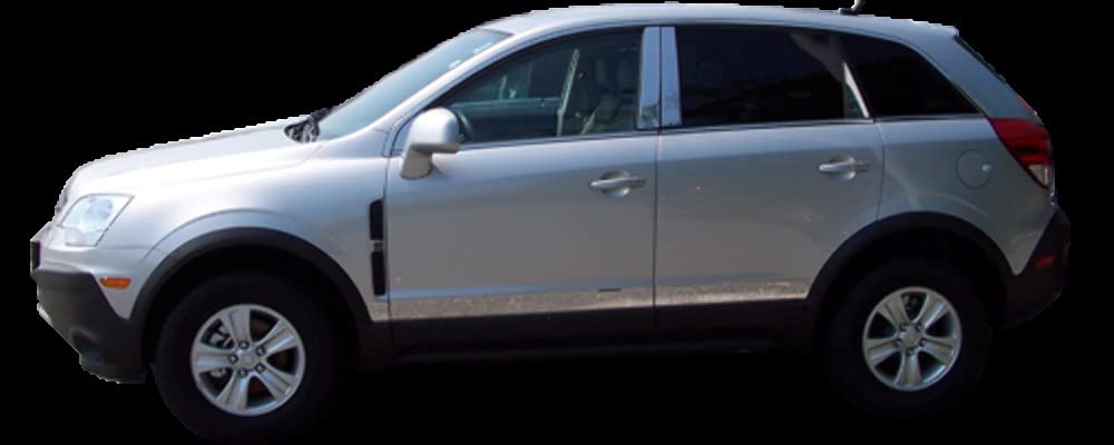 2008-2009 Saturn Vue 8-Piece Stainless Steel Pillar Post Trim Kit with Front Triangle (PP48442) - Durable Exterior Car Accessories for Enhanced Vehicle Style & Protection
