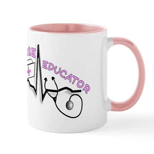 White/Pink Inside - Nurse Educator QRS Pink Mug