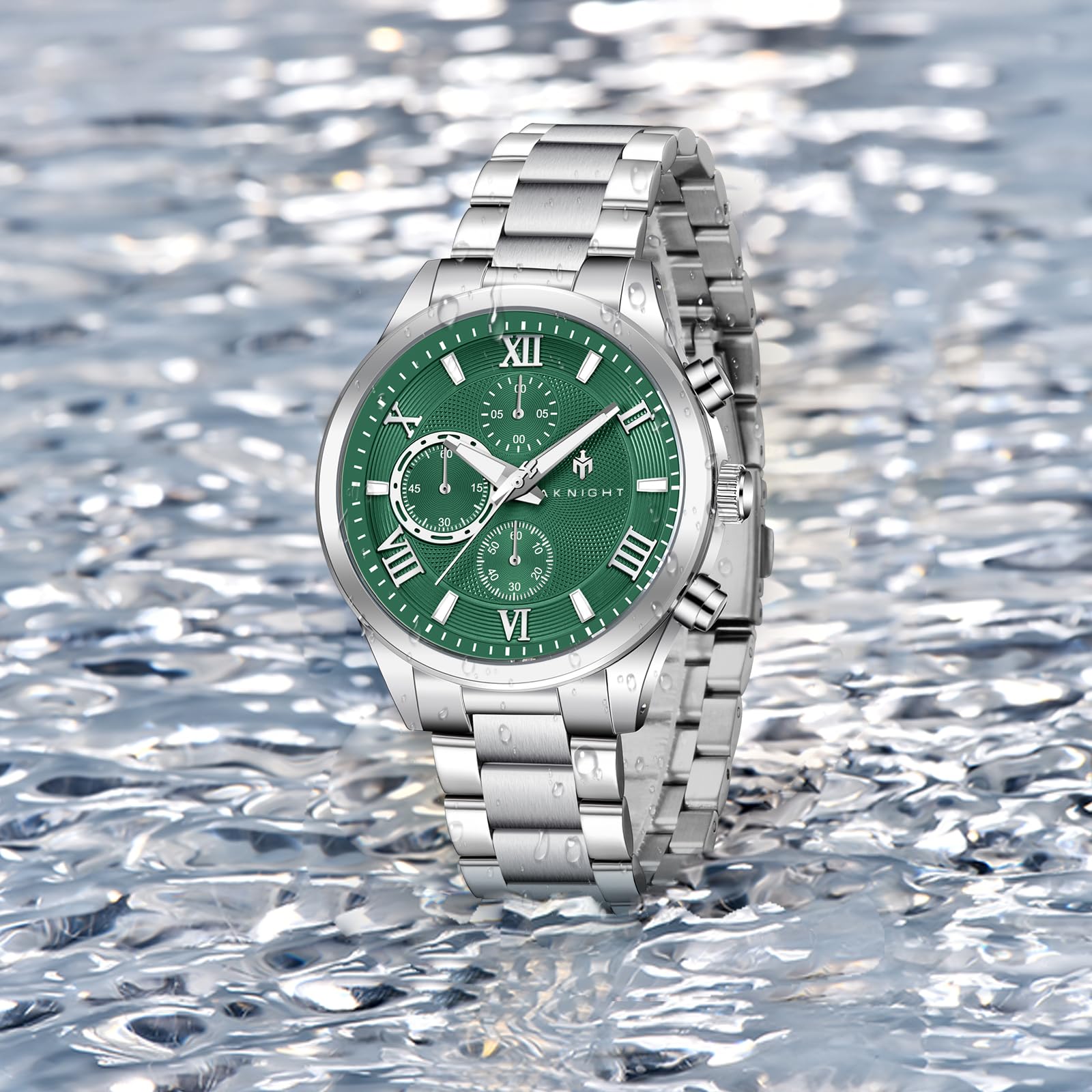 Men's Analog Quartz Chronograph Watch - 30M Waterproof Stainless Steel Dress Watch for Business & Casual Wear | Elegant Fashion Wristwatch Gift for Him | Perfect for Office, Dating & Special Occasions