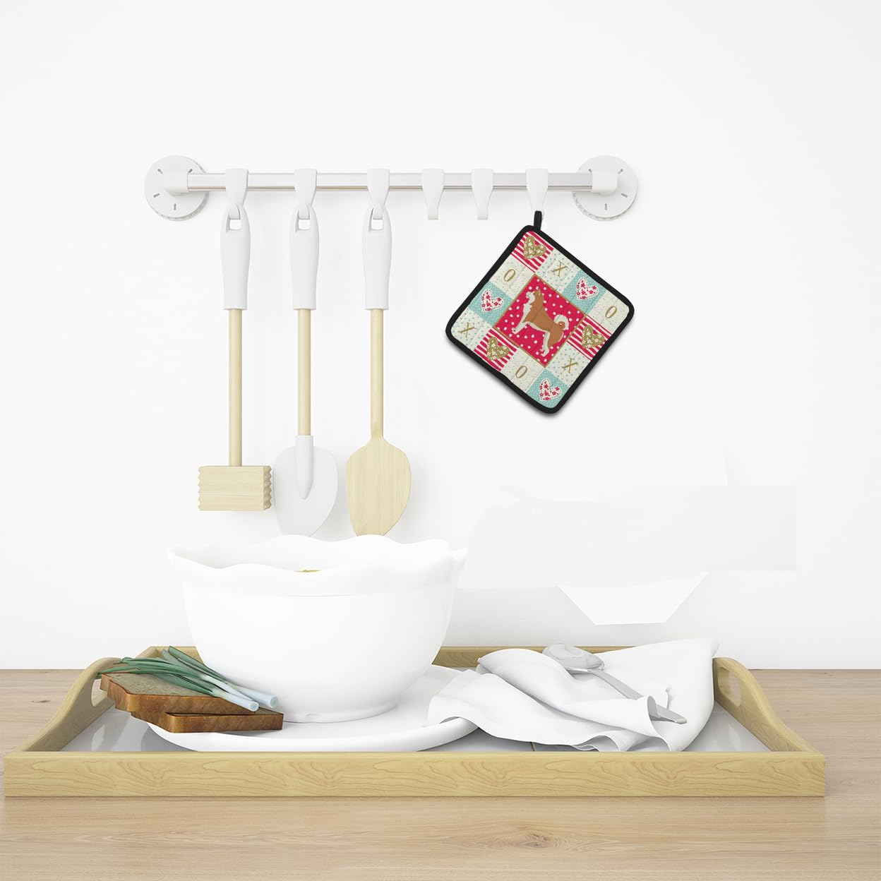 Akita Love Heat Resistant Pot Holders Set - 7.5