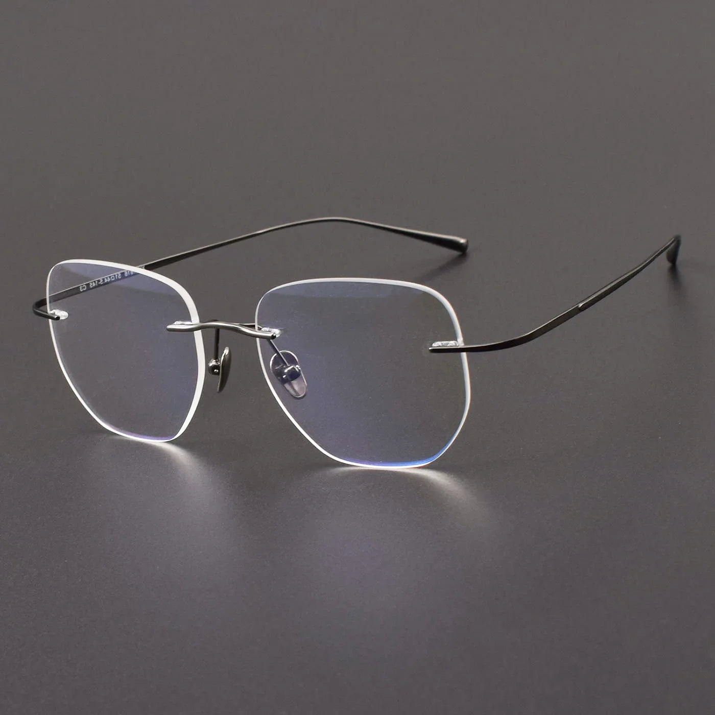 Aror Women's Rimless Flat Top Polygon Square Titanium Eyeglasses 41816 - Lightweight & Durable Titanium Frame for Reading, Work & Fashion - Perfect for Office, Daily Wear & Gift Giving