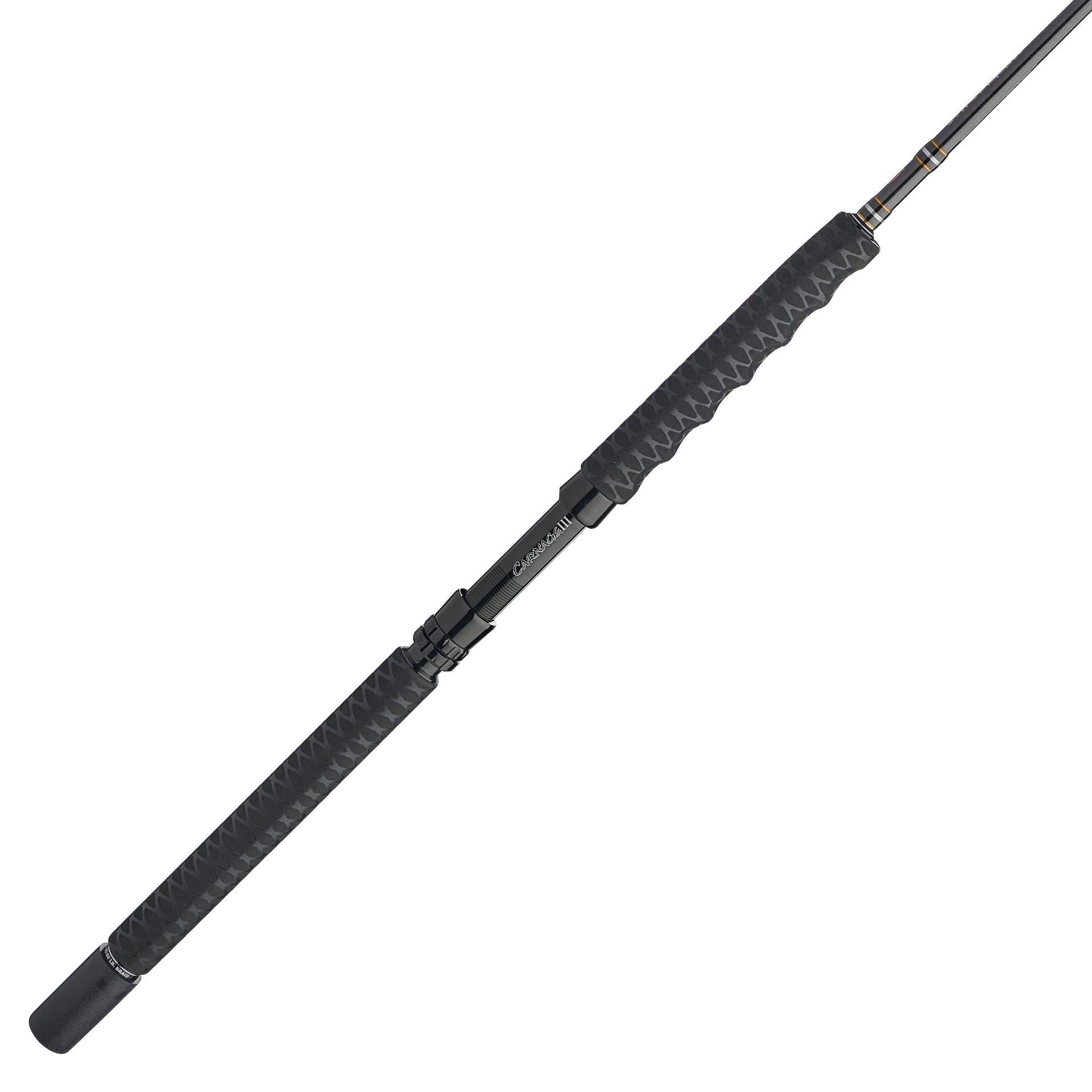 Carnage® III Conventional Boat Rod - Heavy Duty Saltwater Fishing Rod for Offshore & Inshore Angling - Perfect for Deep Sea, Pier, and Charter Boat Fishing