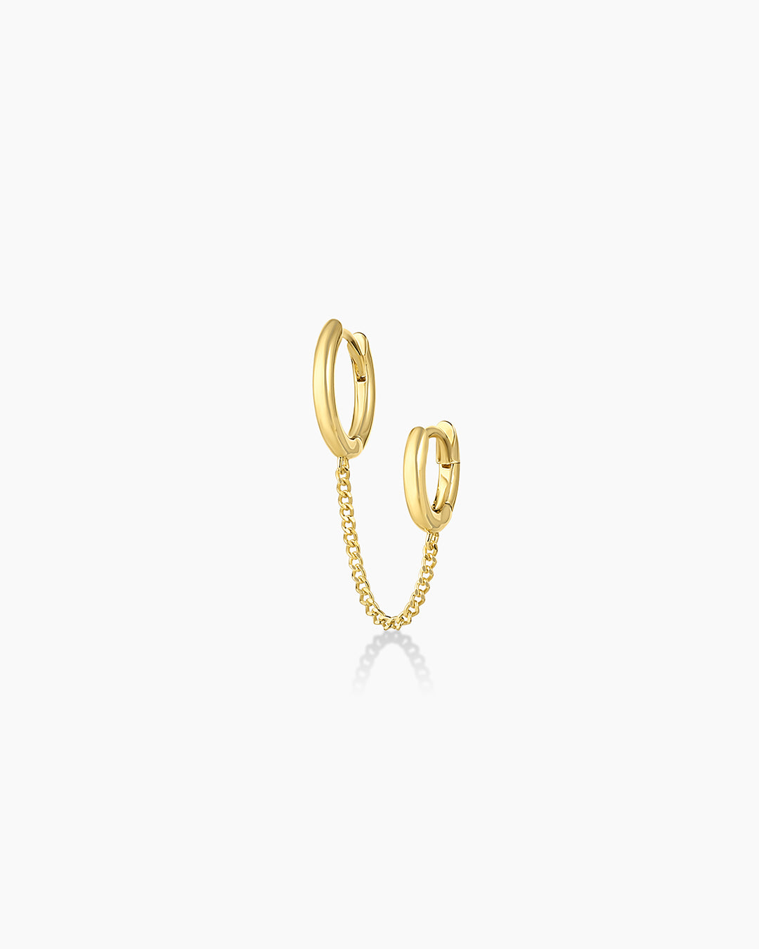 Luxury Double Single Huggie Earrings for Women - 14K Gold Plated Hoop Earrings for Everyday Wear, Gift Giving & Special Occasions