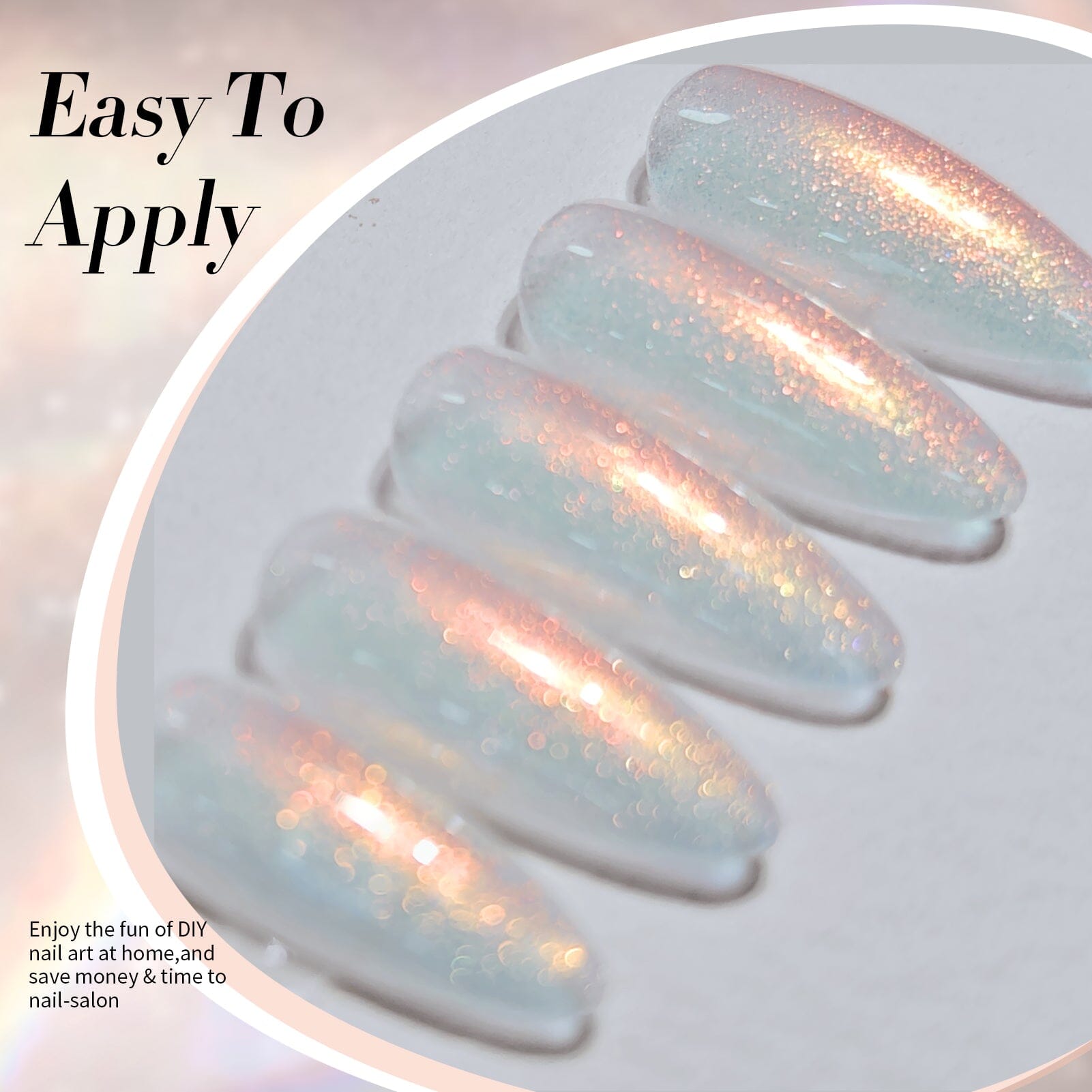 Aurora Borealis Gel Nail Polish - Orange Shimmery Nail Lacquer (15ml) for Manicures, Pedicures & Nail Art | Long-Lasting & High Shine