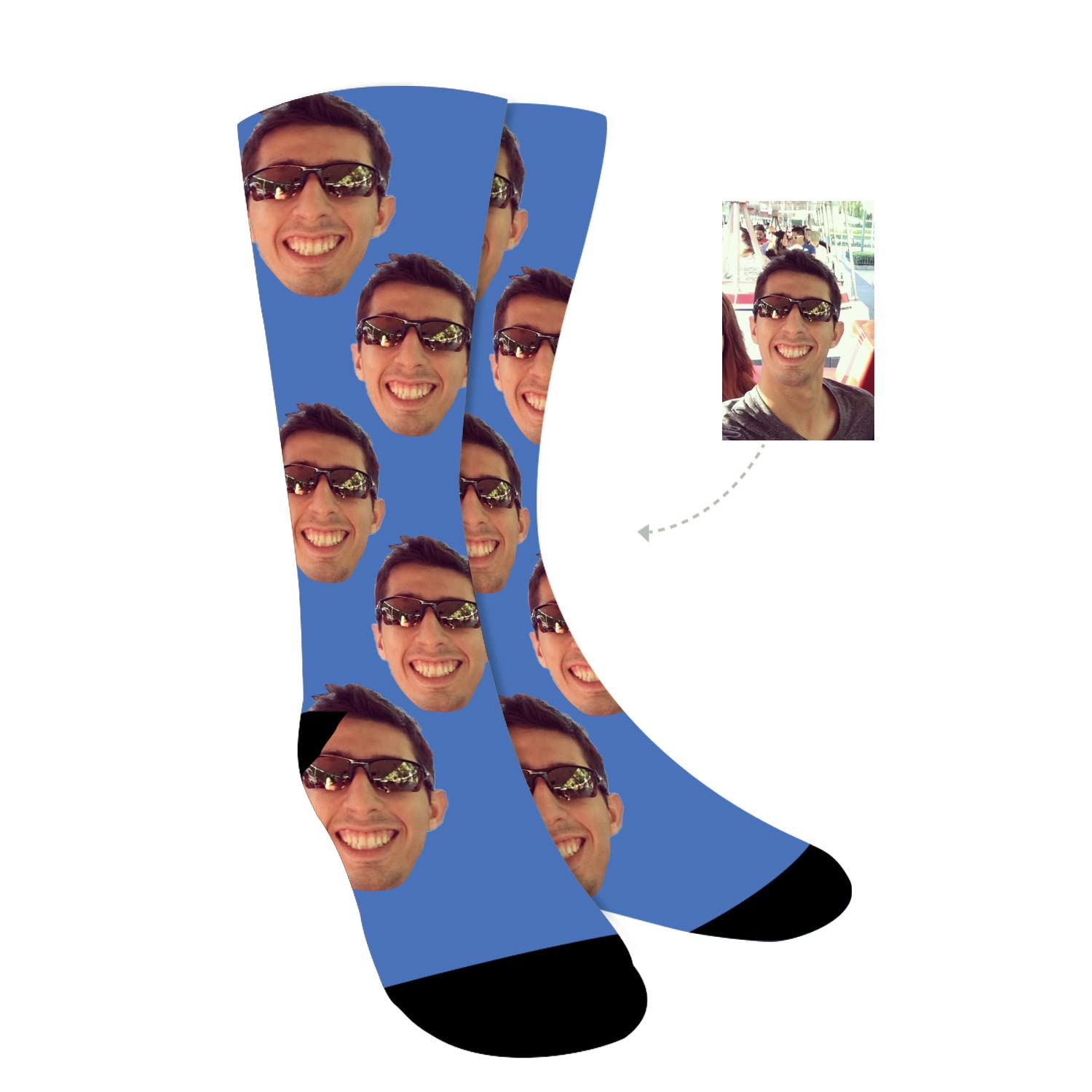 Custom Photo Socks with Your Face or Dog - Personalized Printed Socks for Men & Women - Great for Gifts, Couples, Pet Lovers & Special Occasions
