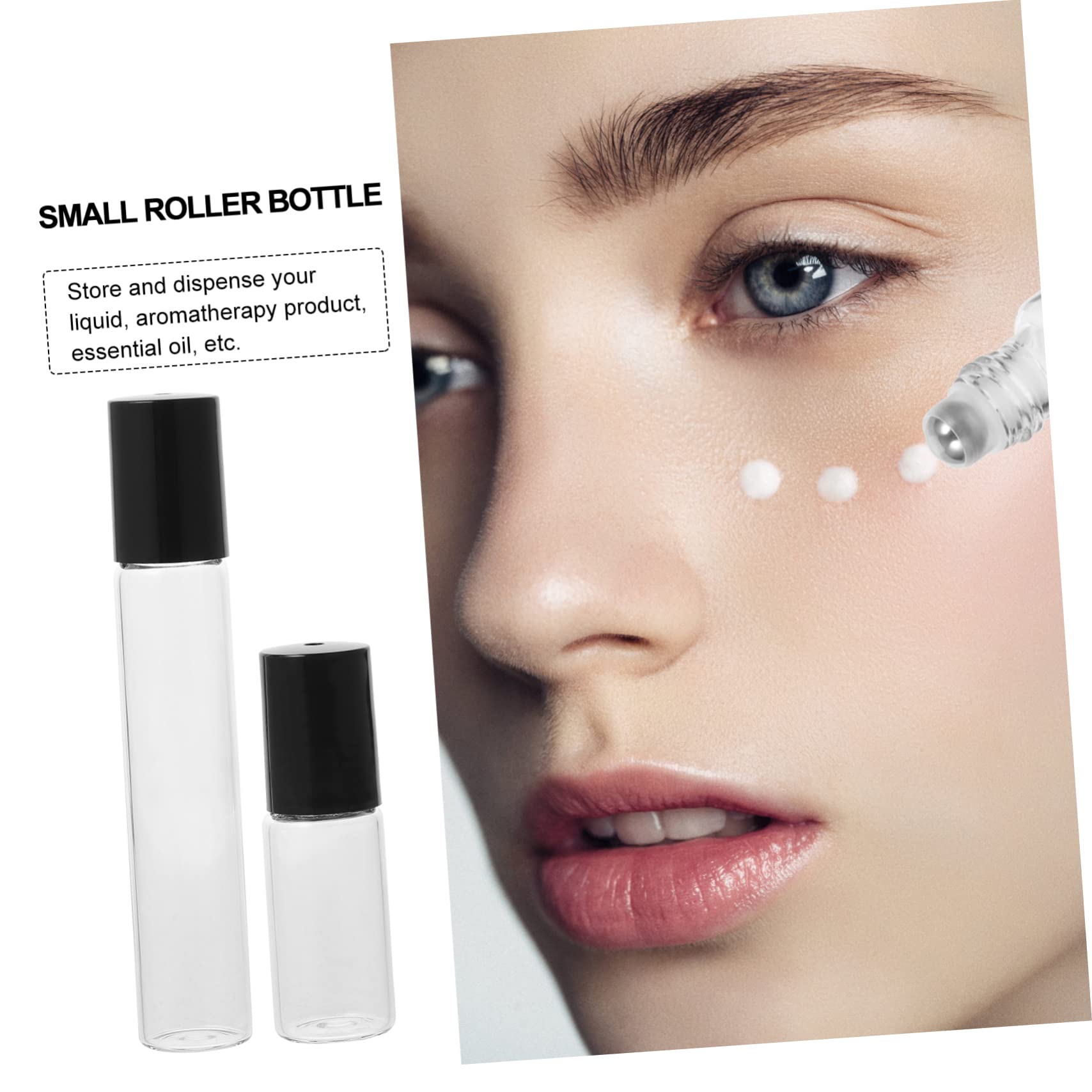 FOMIYES 10 Pack Essential Oil Roller Bottles - Portable Glass Roll-On Bottles for Aromatherapy, Travel, Skincare & DIY Beauty - Perfect for Toiletries, Makeup & Essential Oil Blending on the Go