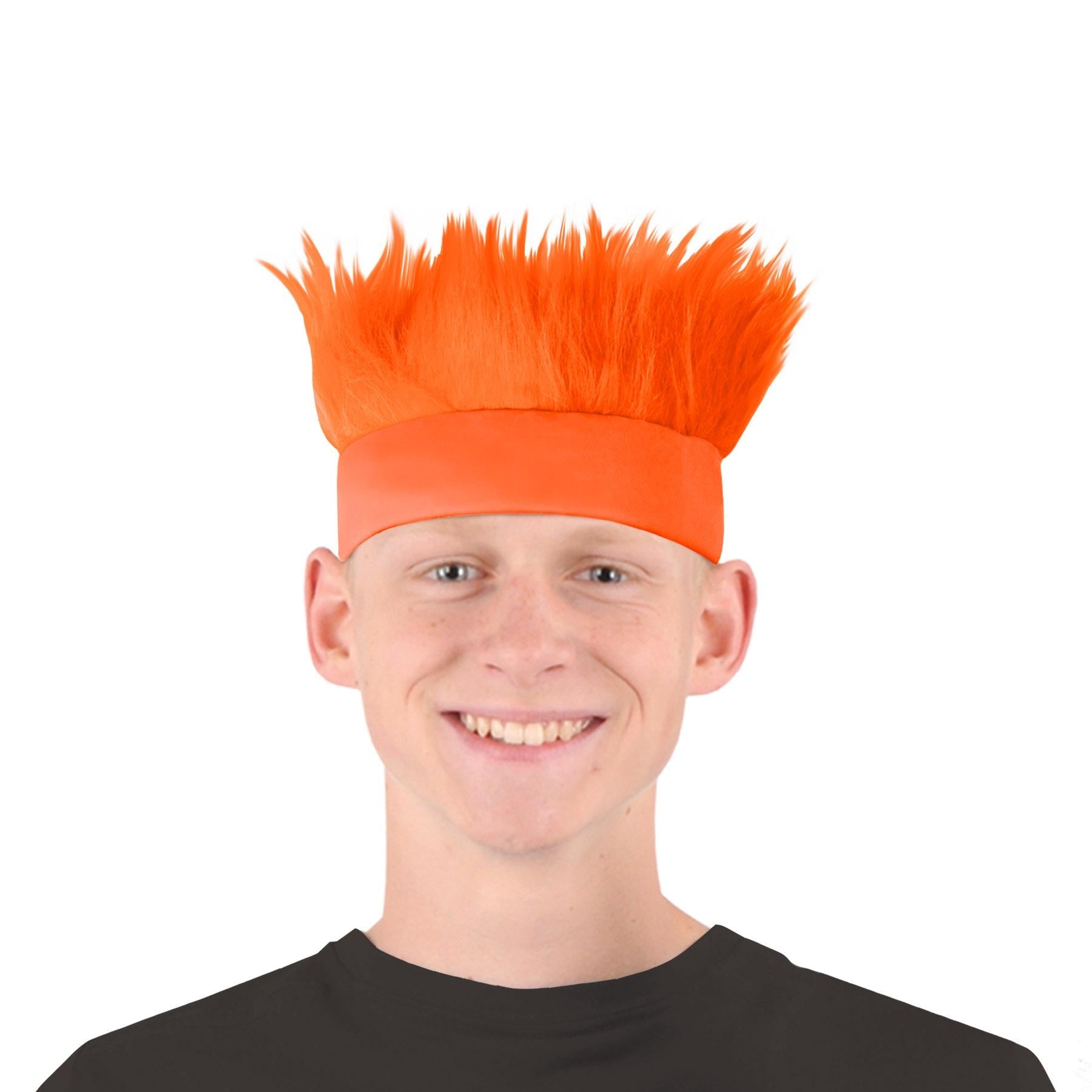 12 Pack Beistle Hairy Headband - Orange Halloween Costume Accessories for Women & Men - Perfect for Parties, Cosplay and Themed Events