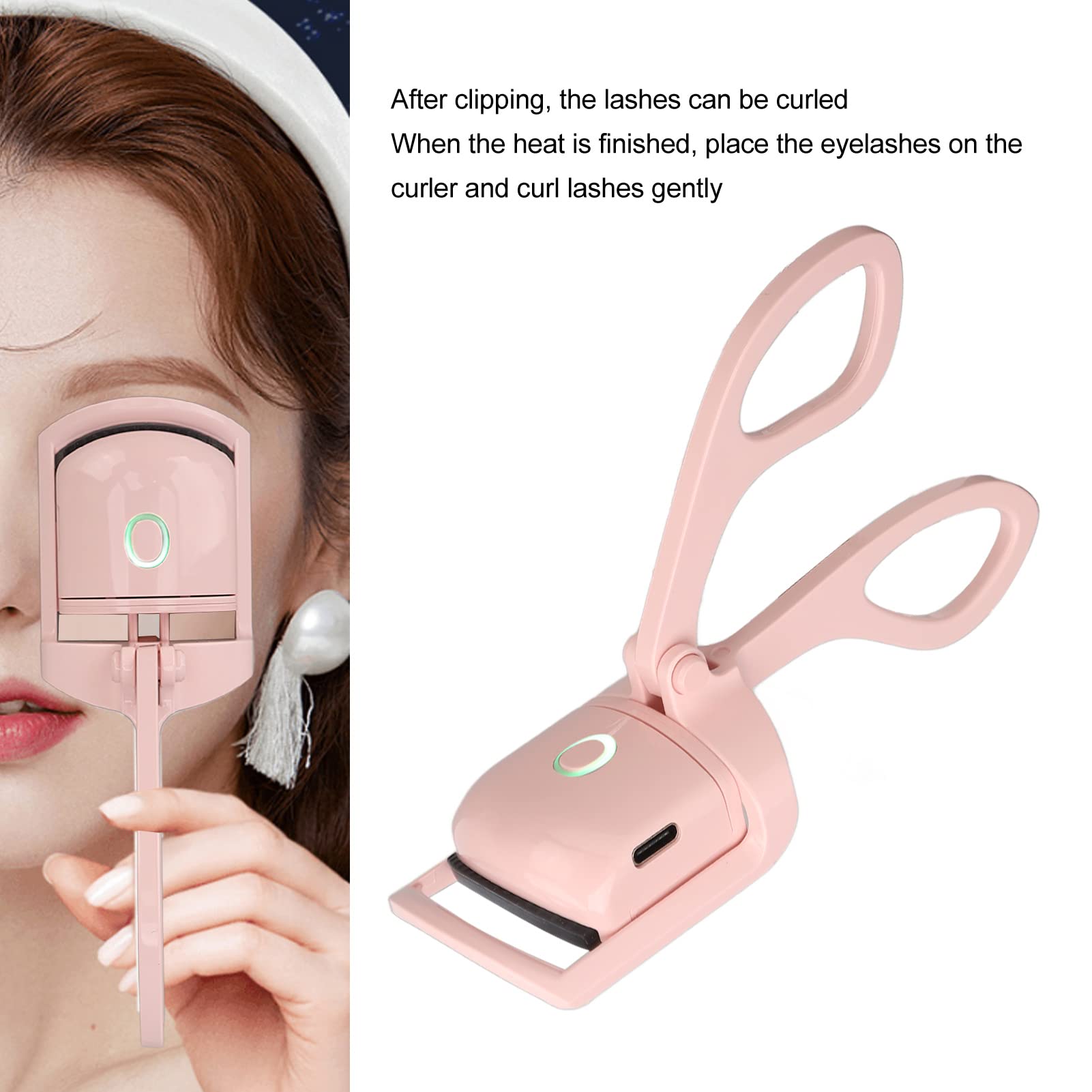 EXCLUZO Electric Eyelash Curler Machine - Lightweight & Space Saving with 2 Temperature Settings for Perfect Lashes | At-Home Eyelash Styling Tool for Women | Great for Daily Makeup, Special Occasions & Travel