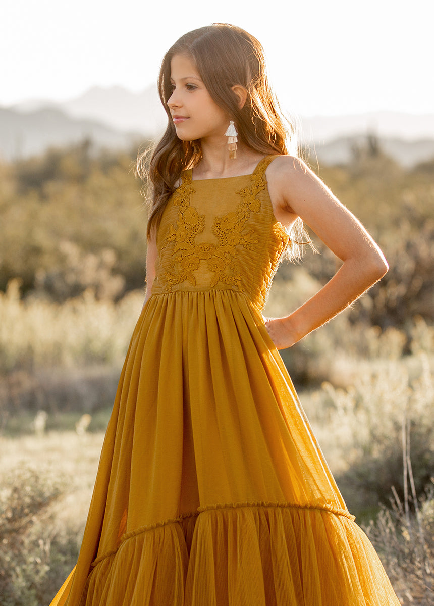 Maia Impact Dress in Tarnished Gold - Elegant Women's Formal Gown for Evening Parties, Weddings & Special Occasions