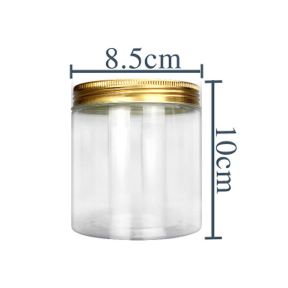 6-Piece Terrarium Spaghetti Food Storage Containers with Aluminum Screw-On Lids - Airtight Candy Jars, Grain Cans & Biscuit Organizer for Kitchen Pantry, Baking Supplies & Home Organization