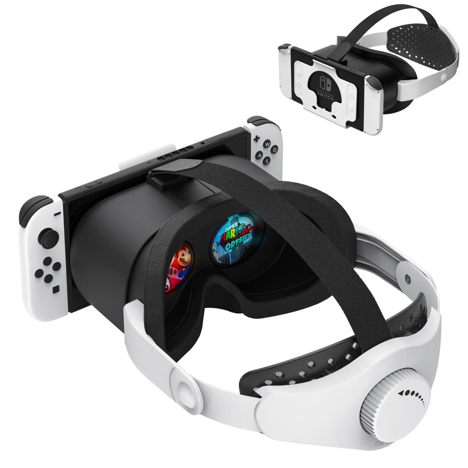 Nintendo Switch VR Headset with Elite Strap - Adjustable 3D VR Glasses for Switch & OLED Model | Lightweight Comfort Design for VR Gaming & Switch Labo VR Kit | Perfect for Home Entertainment & Virtual Reality Experiences